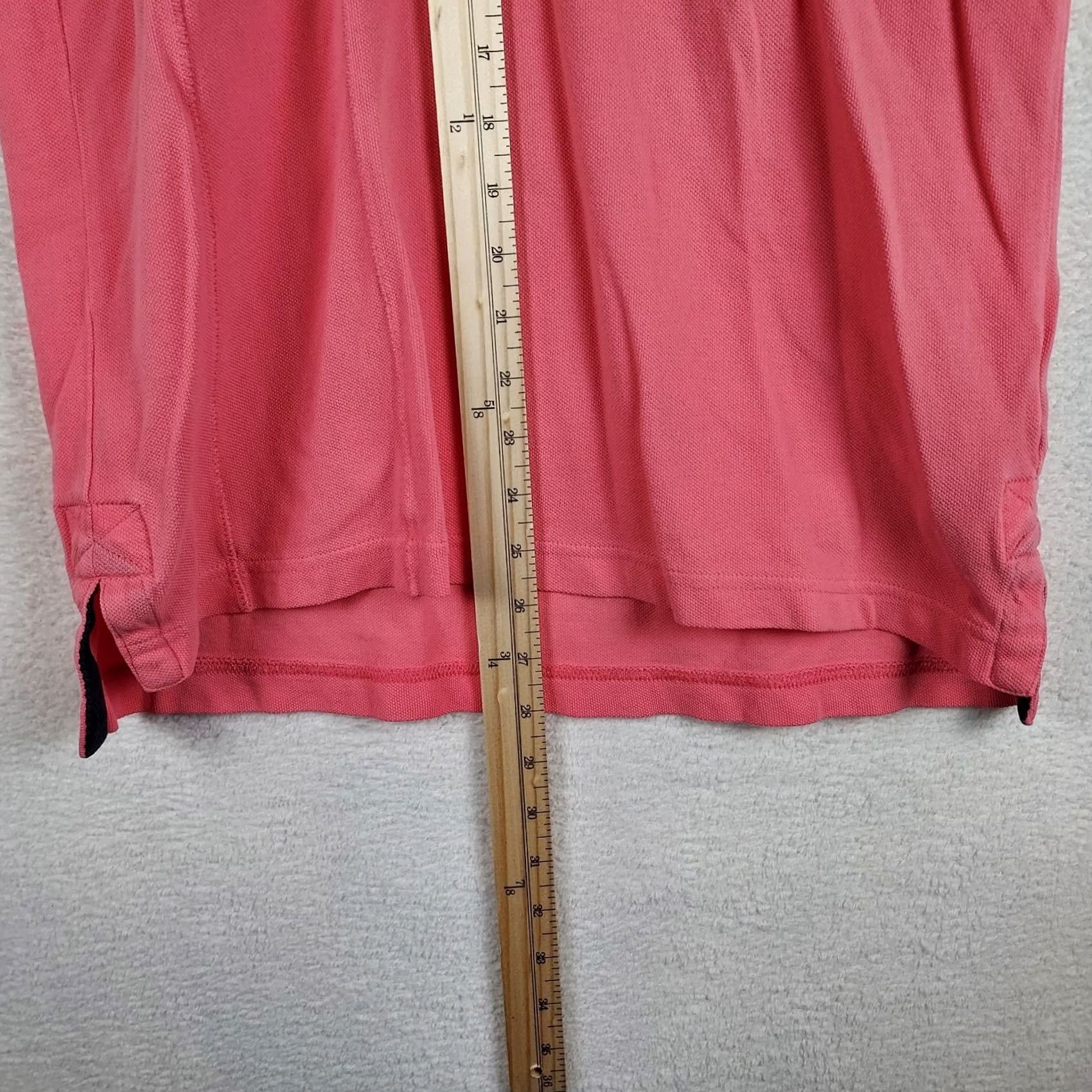 Tommy Hilfiger Tommy Hilfiger Polo Shirt Slim Medium Pink Navy Collar Crest Logo Preppy Button-Up Mens Size US M / EU 48-50 / 2 - 4 Thumbnail