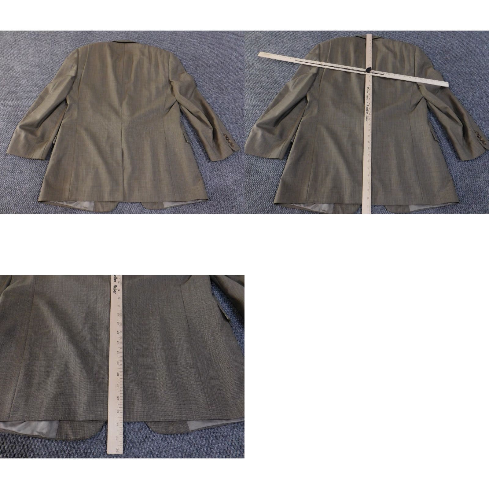 Banana Republic Hart Schaffner Marx blazer mens 44L tan wool classic two button Size 42R - 9 Thumbnail