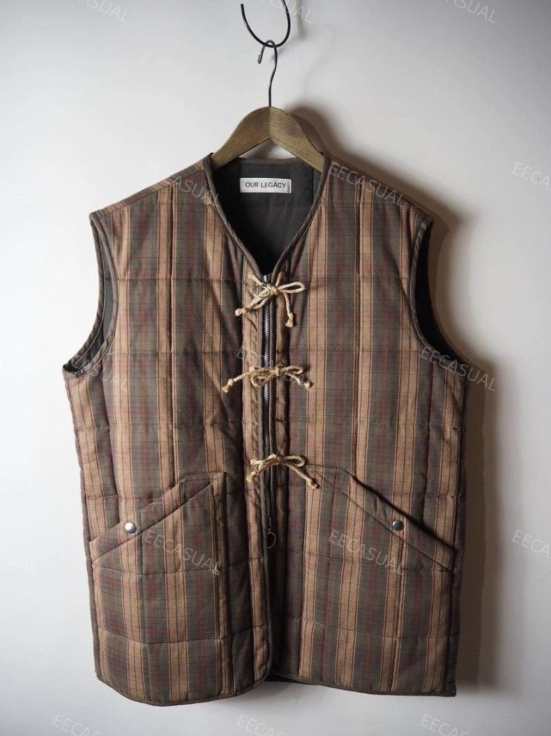 Our Legacy OUR LEGACY Padded Liner Vest with Tartan Design - dmc Size US M / EU 48-50 / 2 - 1 Thumbnail