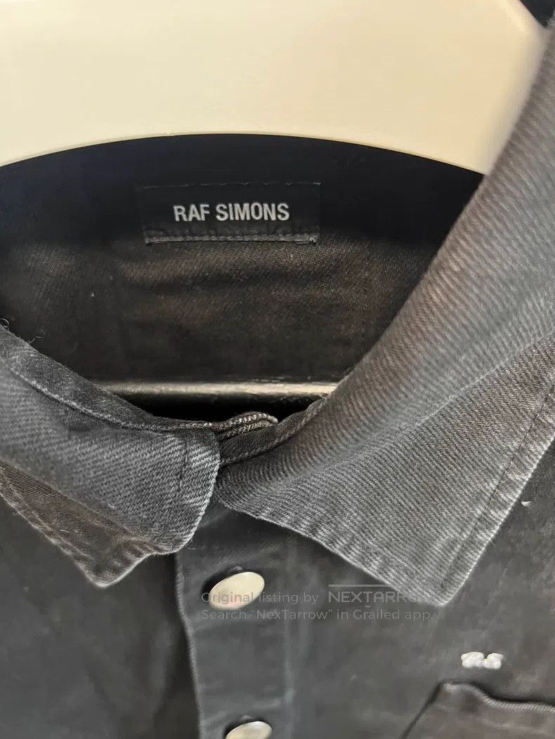 Raf Simons Raf Simons AW21 show style leather tag denim jacket Size US S / EU 44-46 / 1 - 3 Thumbnail