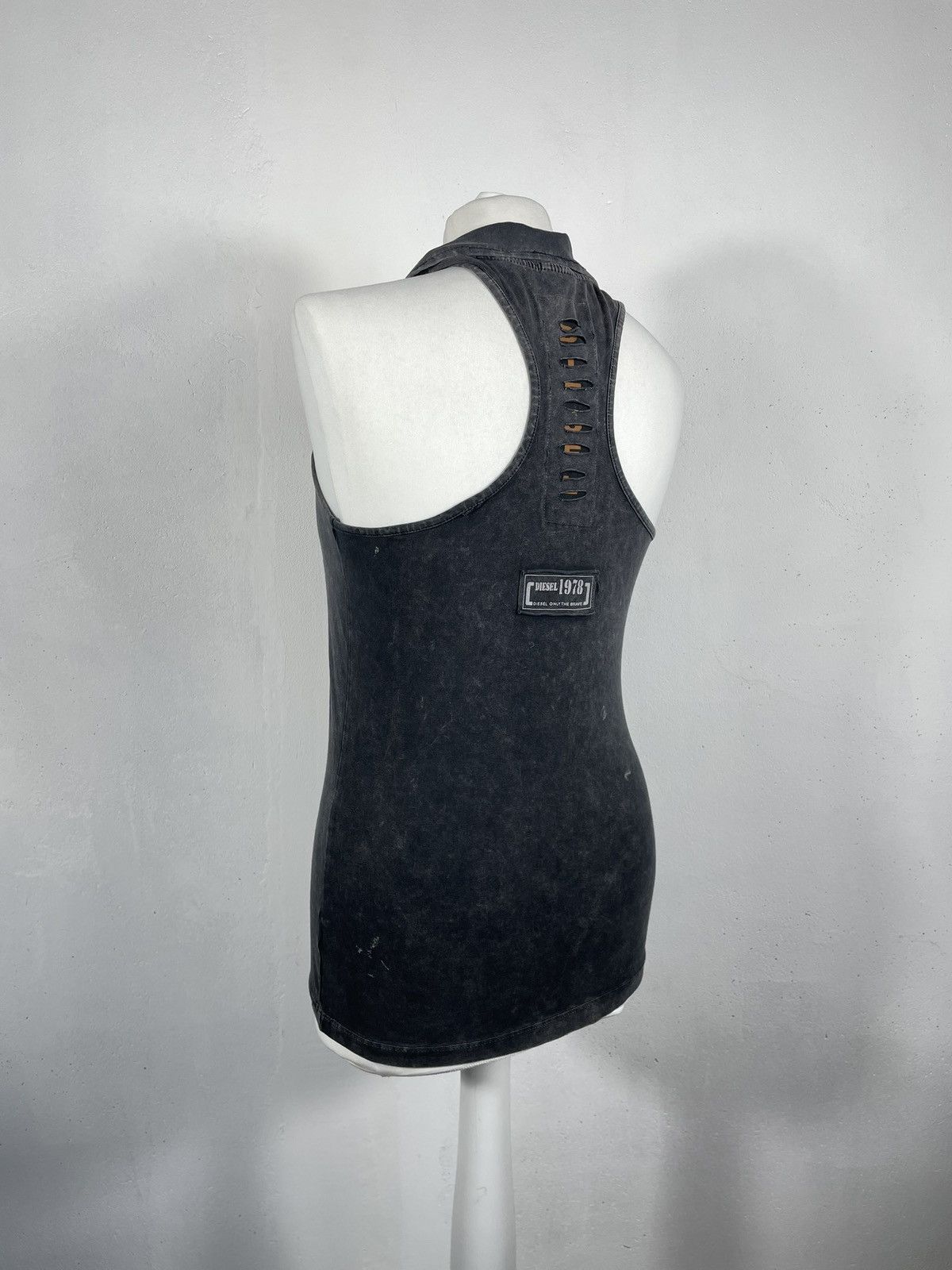 Diesel Y2K Diesel Vintage Retro Smoke Tank Top Polo Blouse 00s Size M / US 6-8 / IT 42-44 - 6 Thumbnail