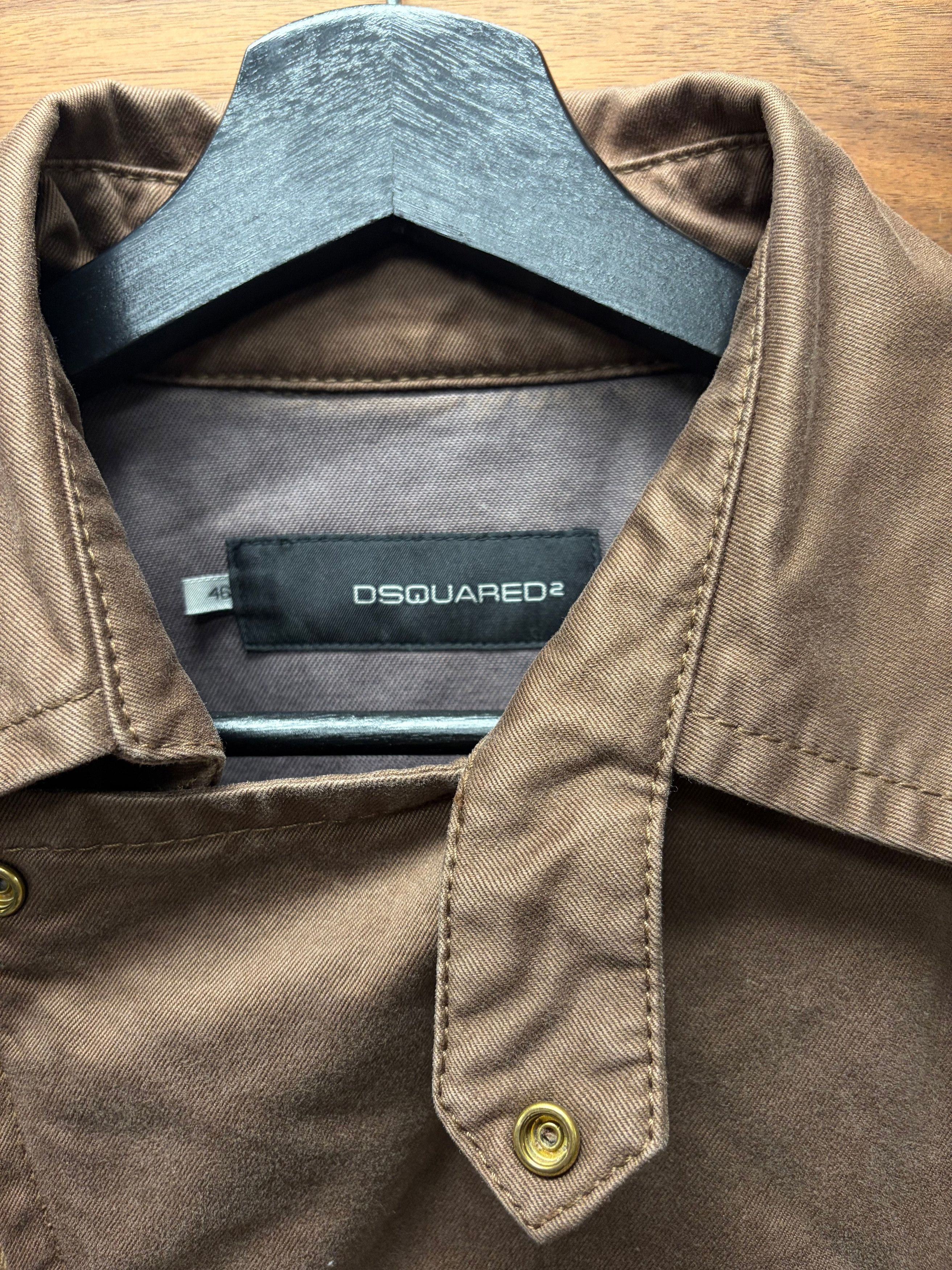 Dsquared2 2000s Dsquared2 Brown Cotton ‘Perfecto Zip’ Biker Jacket Size US M / EU 48-50 / 2 - 3 Thumbnail