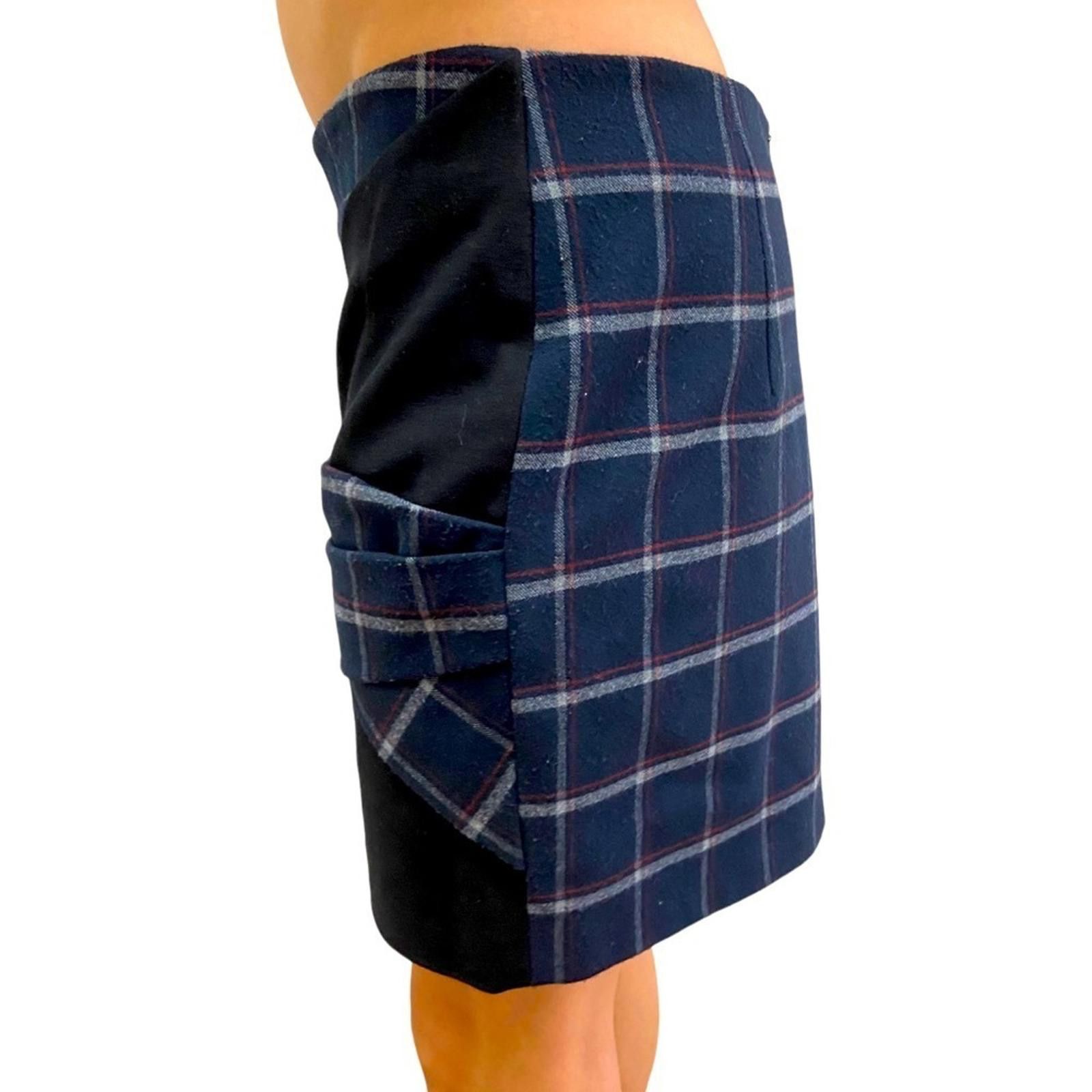 Designer Thakoon Addition 4 Plaid Straight Mini Skirt – Size 27" / US 4 / IT 40 - 3 Thumbnail
