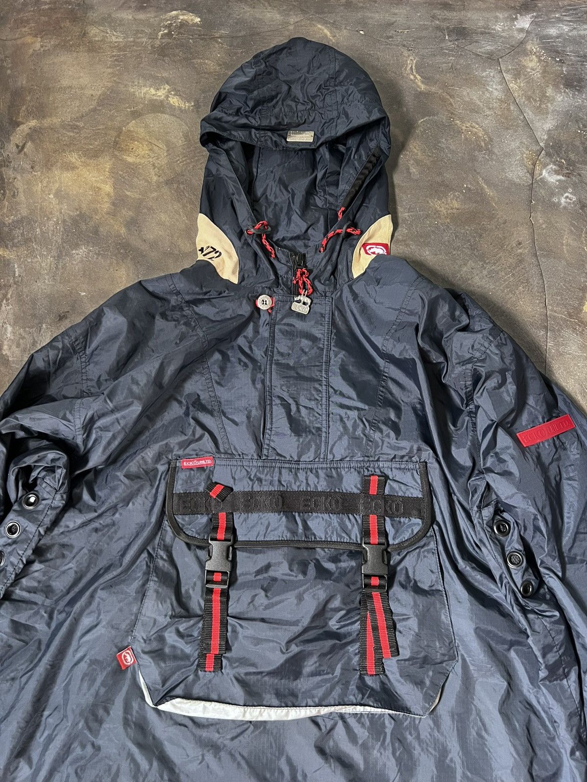 Ecko Unltd. Fire Y2K Ecko Pullover Windbreaker Anorak Steep Tech Style Size US XL / EU 56 / 4 - 6 Thumbnail