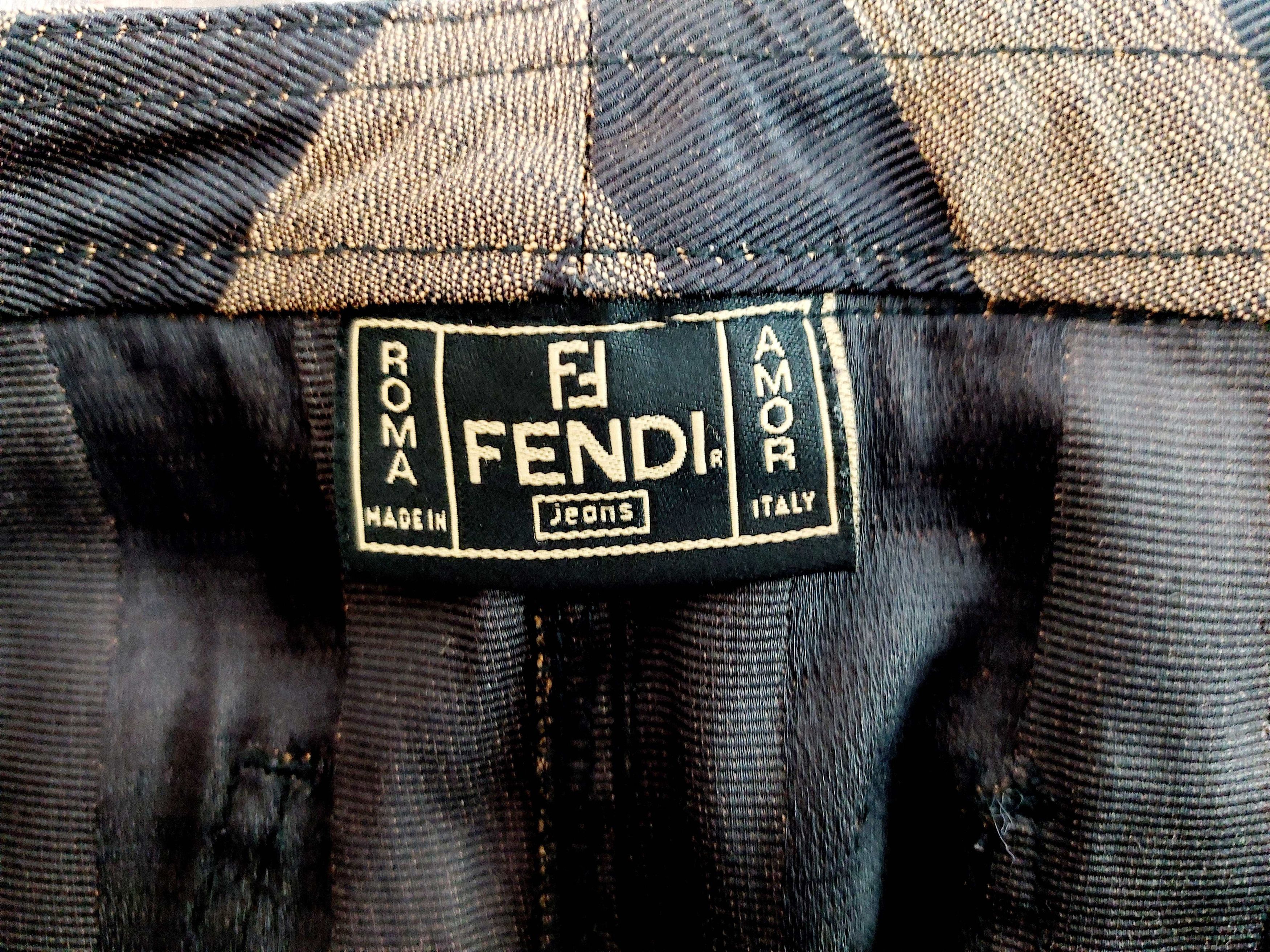 Fendi Fendi Zucca FF Belted Monogram FF 90’s Mini Pencil Skirt Size 32" / US 10 / IT 46 - 12 Thumbnail
