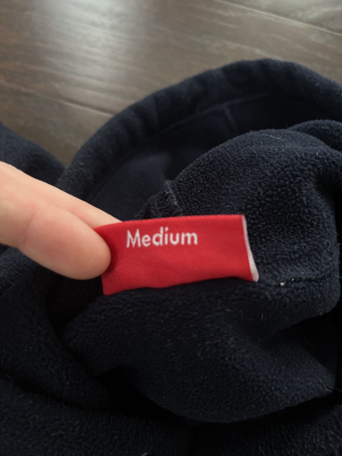 Supreme Supreme Polartec Small Box Logo Hooded Sweatshirt M Navy Size US M / EU 48-50 / 2 - 4 Thumbnail