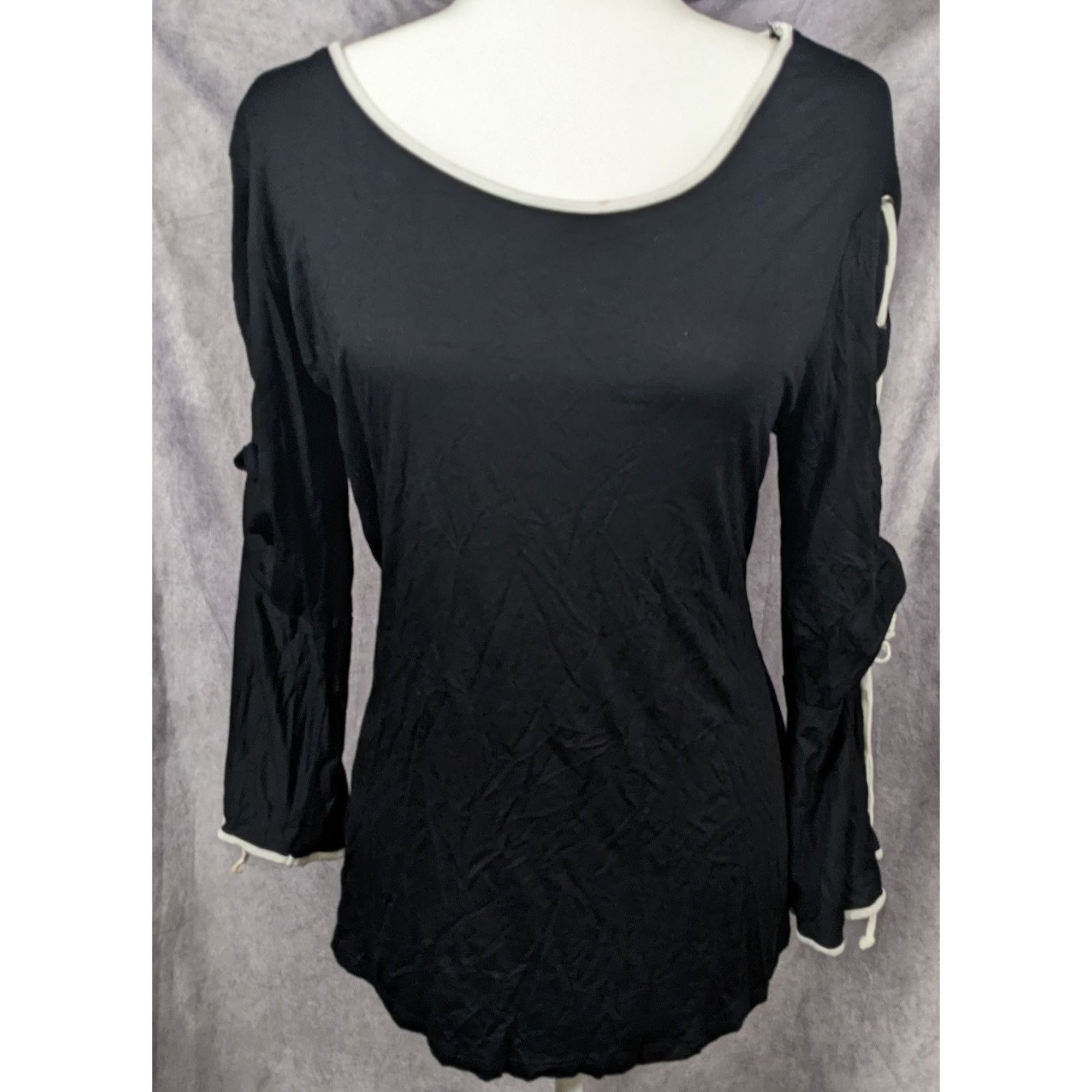 Other Modern Gothic Tie Bell Sleeve Blouse by Cable & Gauge Size XL / US 12-14 / IT 48-50 - 8 Thumbnail
