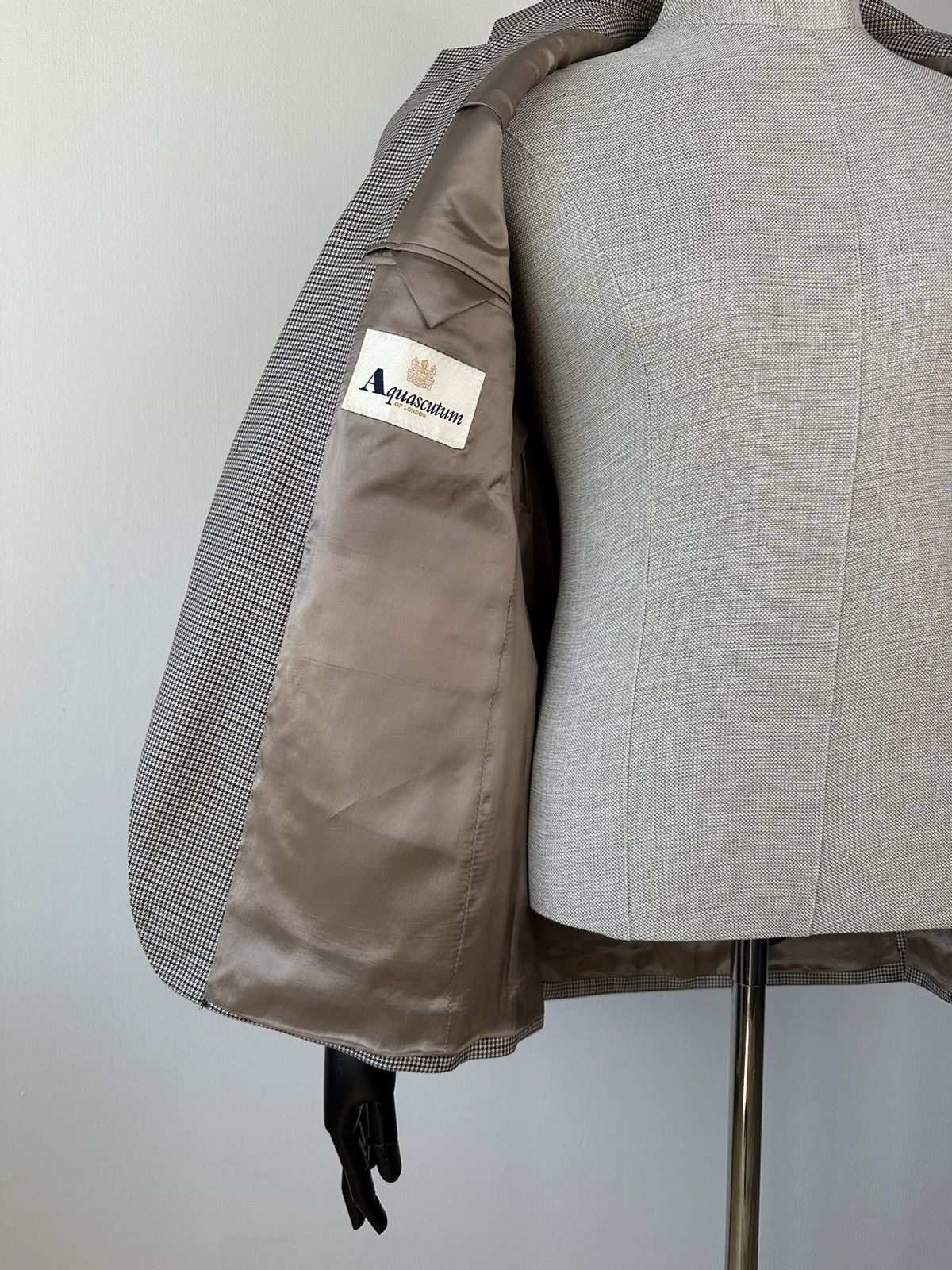 Aquascutum Vintage AQUASCUTUM Classic Check Blazer Jacket size 42S Size 42S - 11 Thumbnail