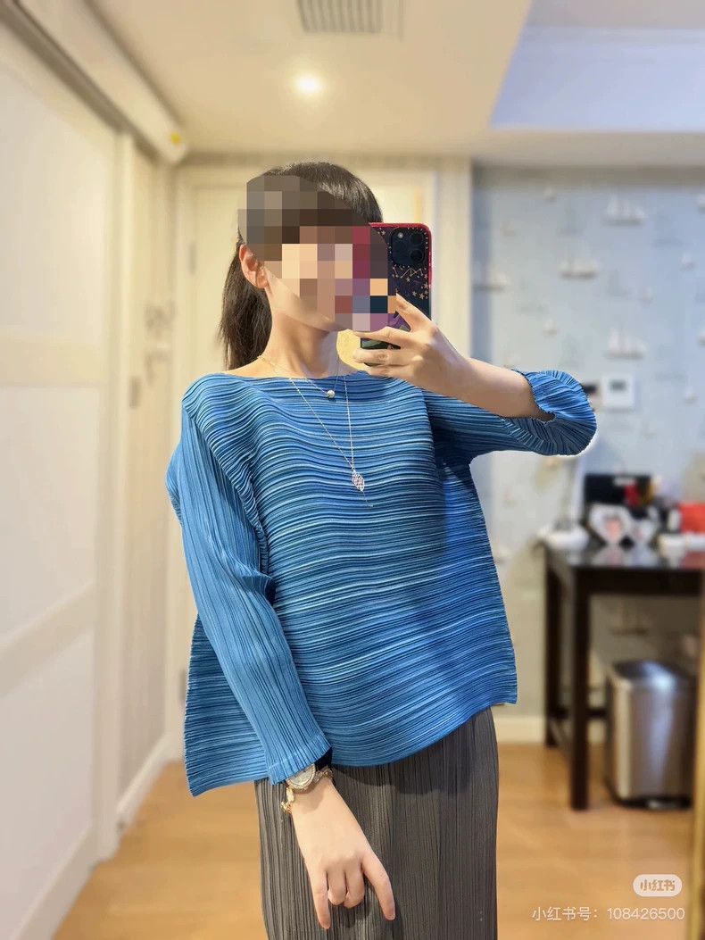 Other Issey Miyake size:one size Blue striped spring top Size S / US 4 / IT 40 - 8 Thumbnail