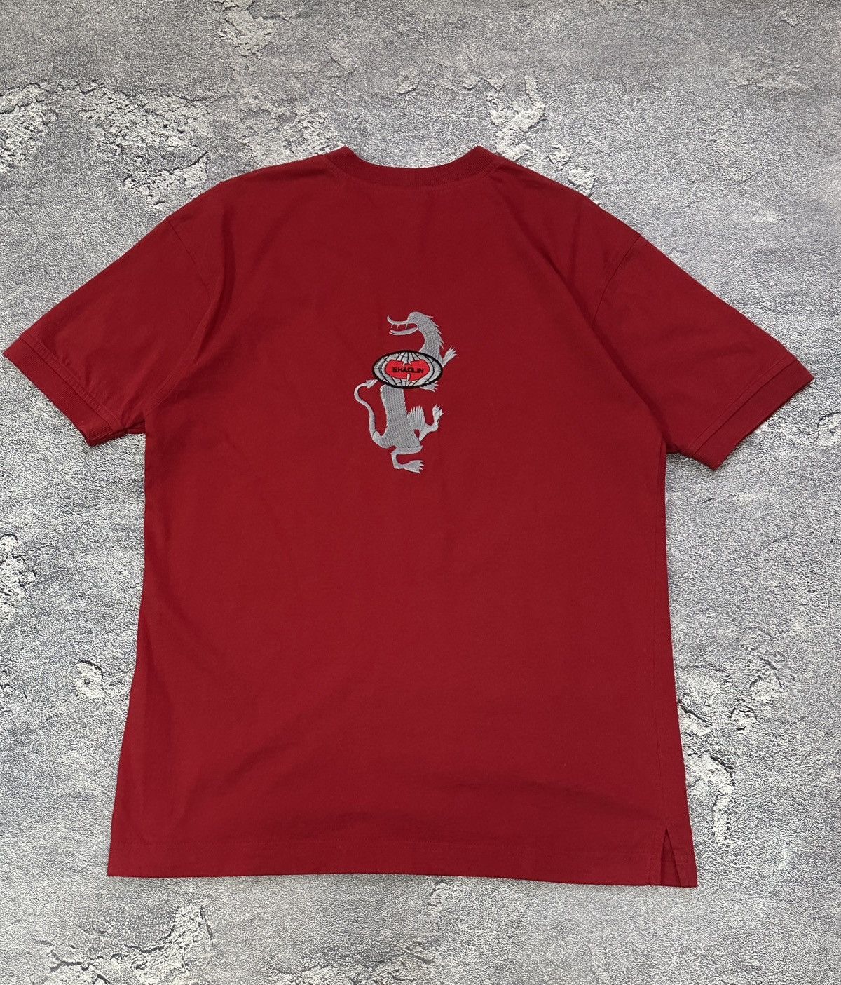 Wu-Tang Clan Vintage 90’s Wu-Wear Shaolin Dragon V-Neck T-Shirt Red L Size US XS / EU 42 / 0 - 2 Thumbnail