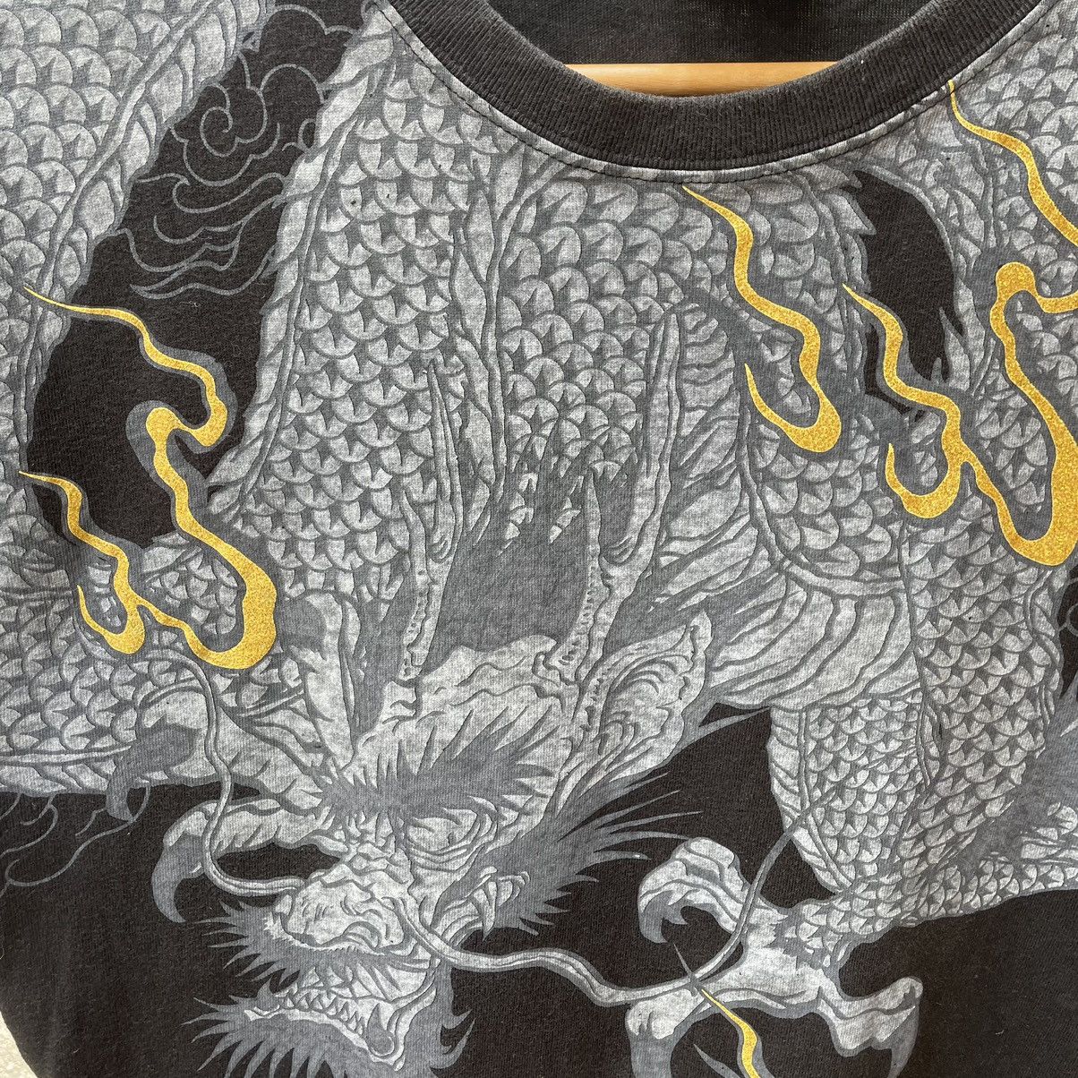 Japanese Brand × Vintage 🔥🇯🇵Bullet Noise Big Motive Dragon Sukajan Styles Tee Size US M / EU 48-50 / 2 - 5 Thumbnail