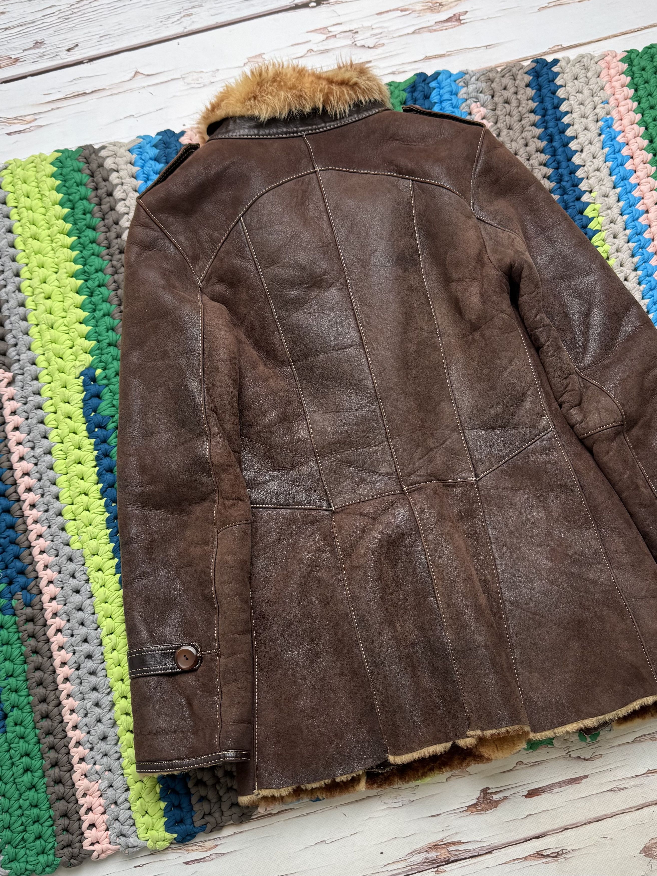 Japanese Brand Vintage Real Sheepskin Coat (ET1)(D15) Size S / US 4 / IT 40 - 8 Thumbnail