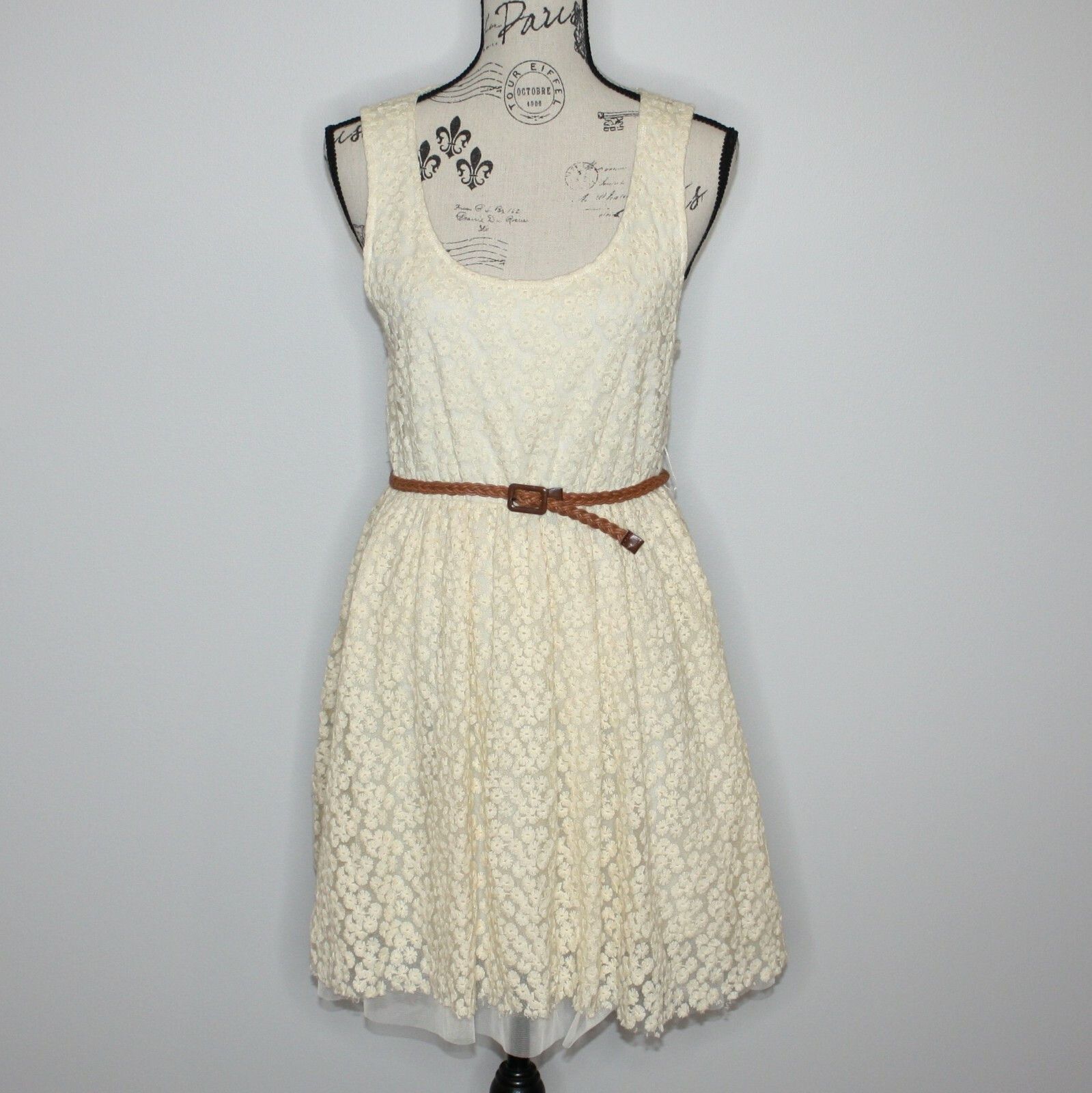 Other Others Follow Lost Moxie Cream Lace Dress size Large NWT $76 Size L / US 10 / IT 46 - 14 Thumbnail