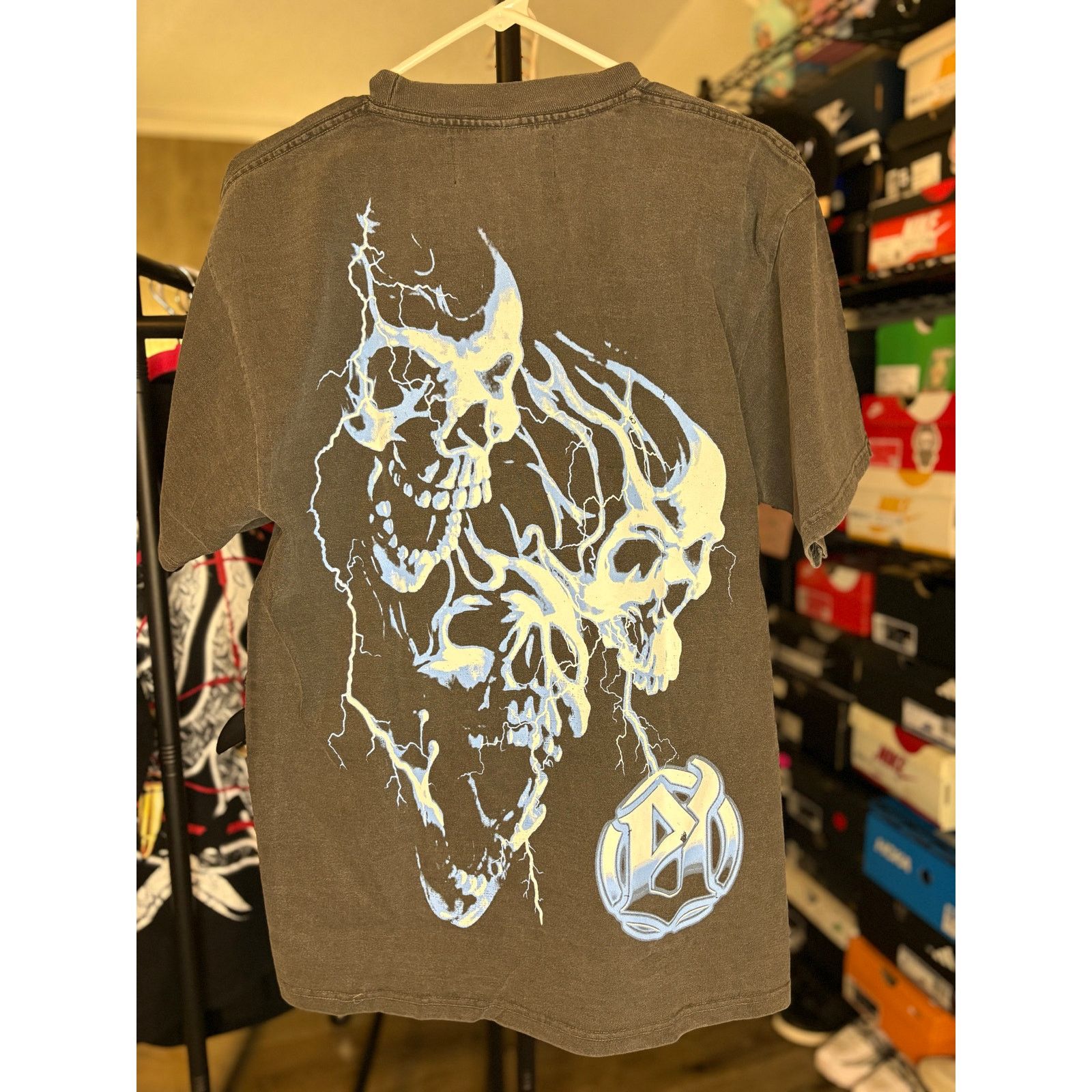 NEW w/ Tag - Evil Vice - Skull TShirt (Gray) SZ S