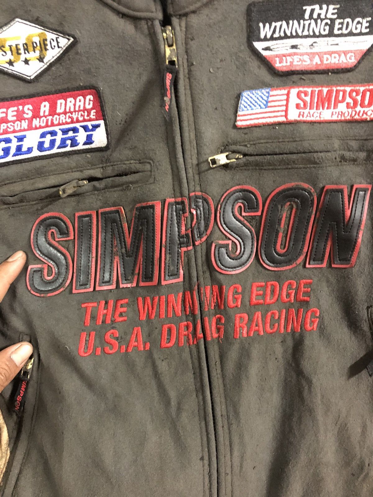 Designer × The Simpsons × Vintage Vintage Y2K Simpson Rider Motorsport Safety Jacket Size US M / EU 48-50 / 2 - 4 Thumbnail