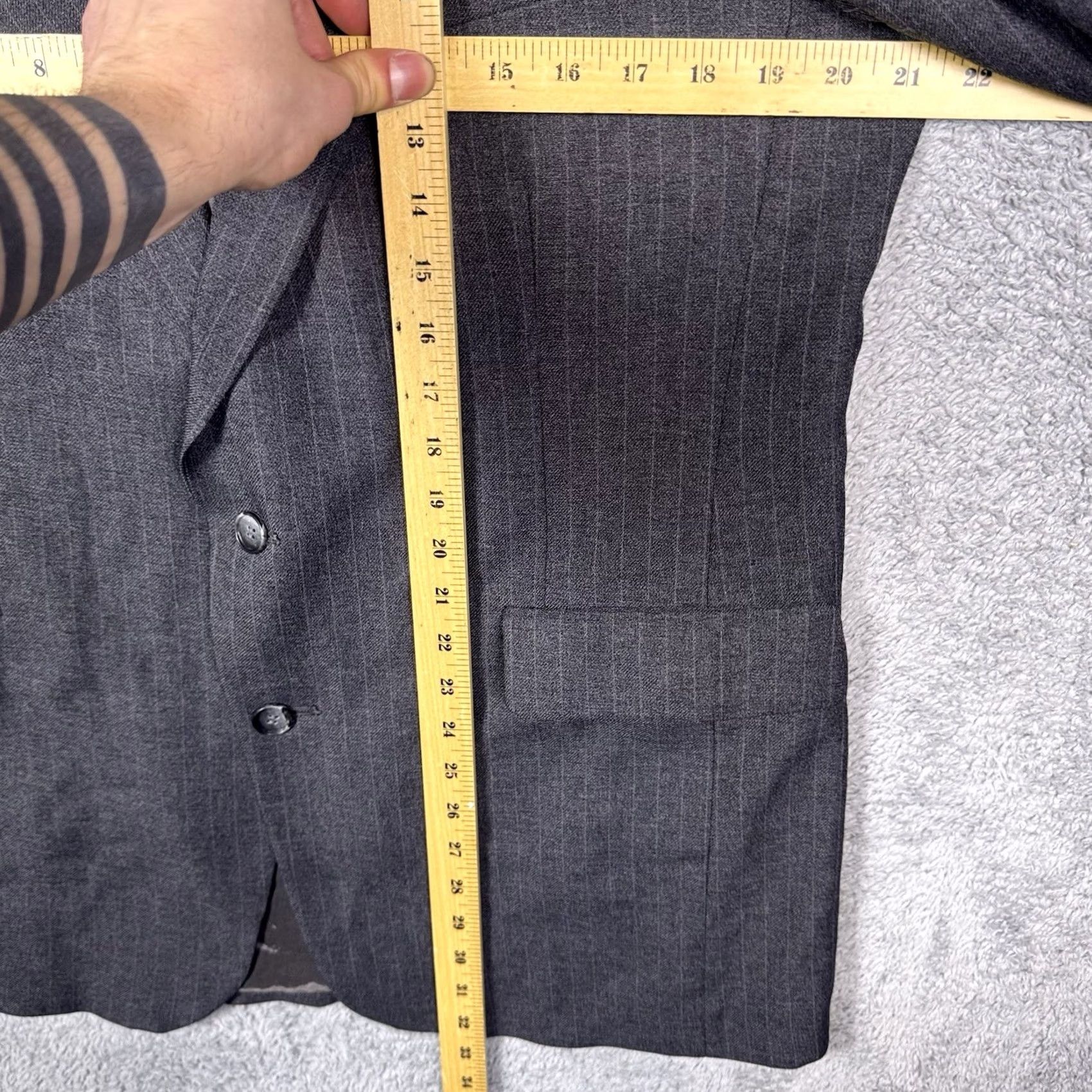 Levi's VINTAGE Levi'S Suit Mens 42 Gray Action Men 42L Strauss Business Class Piece Set USA Dacron Size 42R - 6 Thumbnail