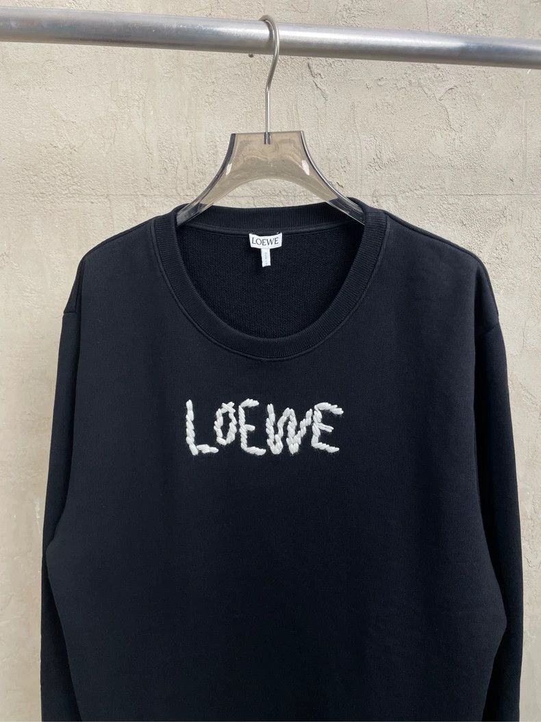 Other LOEWE Black classic embroidered logo round neck hoodie Size XL / US 12-14 / IT 48-50 - 3 Thumbnail