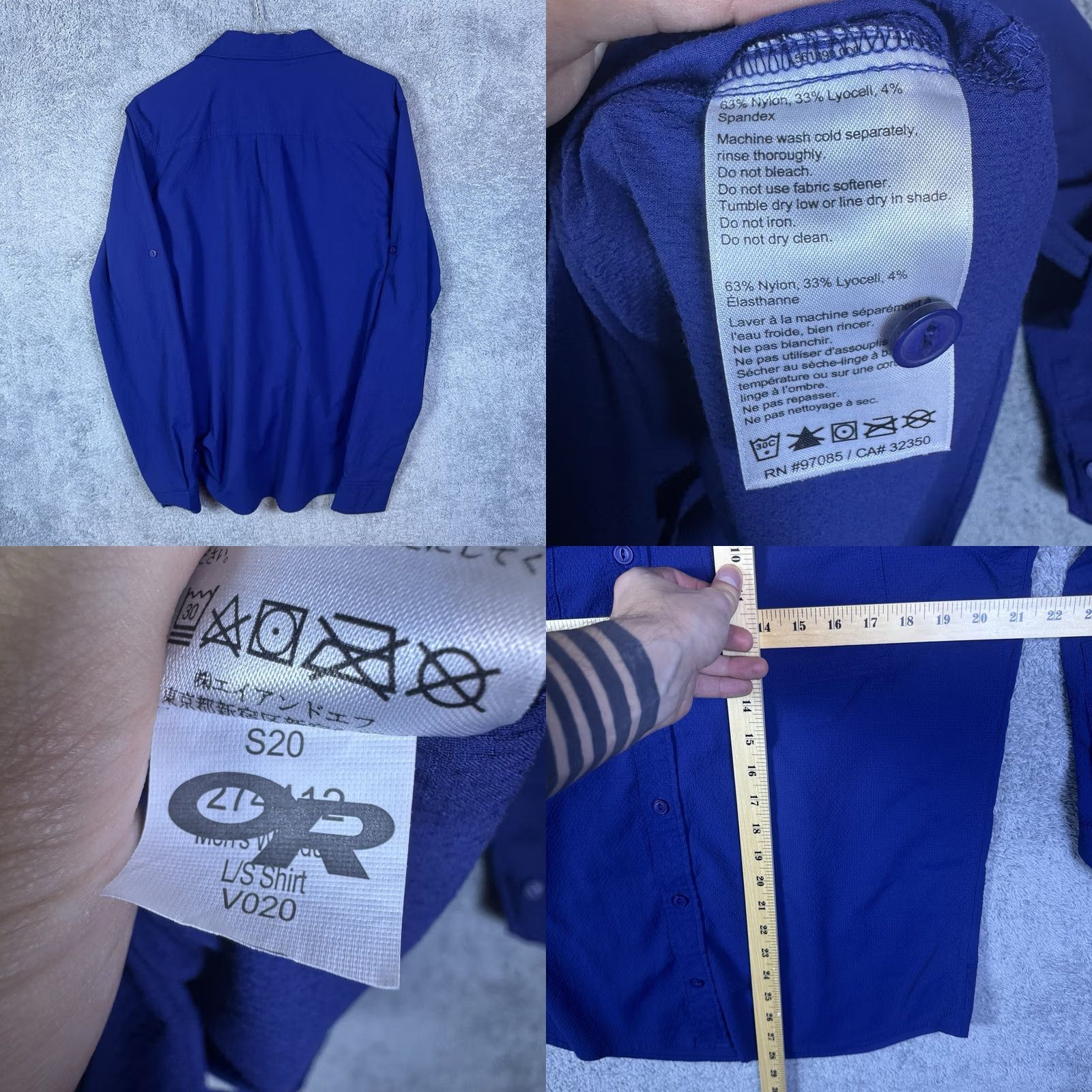 Outdoor Research Outdoor Research Shirt Mens Large Wanderer Textured Cargo Pockets Hiking Size US L / EU 52-54 / 3 - 8 Thumbnail