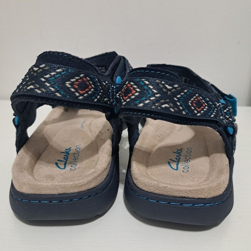 Clarks Clarks Amanda Step Riptape Summer Comfy Sandals Navy Suede Size US 11 / IT 41 - 7 Thumbnail