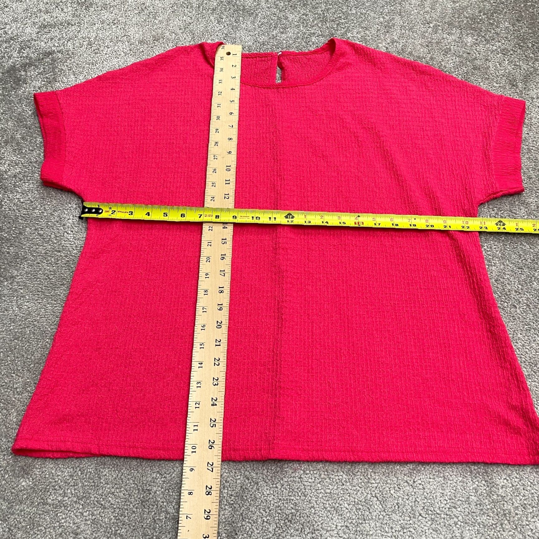 Pinko Unbranded textured Crepe Blouse Womens 2XL Pink Dolman Sleeve Crew Neck Casual Shirt Ladies Blouse Size XXL / US 16-18 / IT 52-54 - 6 Thumbnail