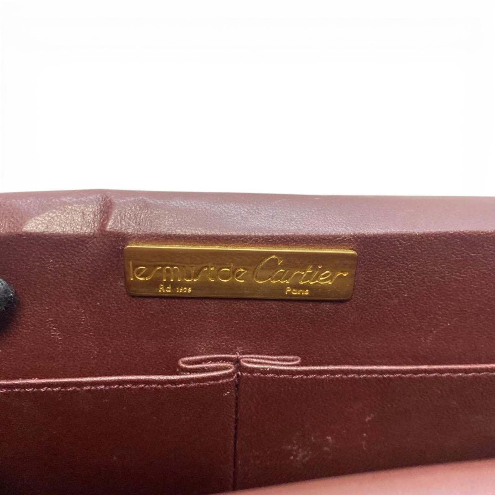 Cartier Cartier - Burgundy Leather Crossbody Bag Size ONE SIZE - 8 Thumbnail