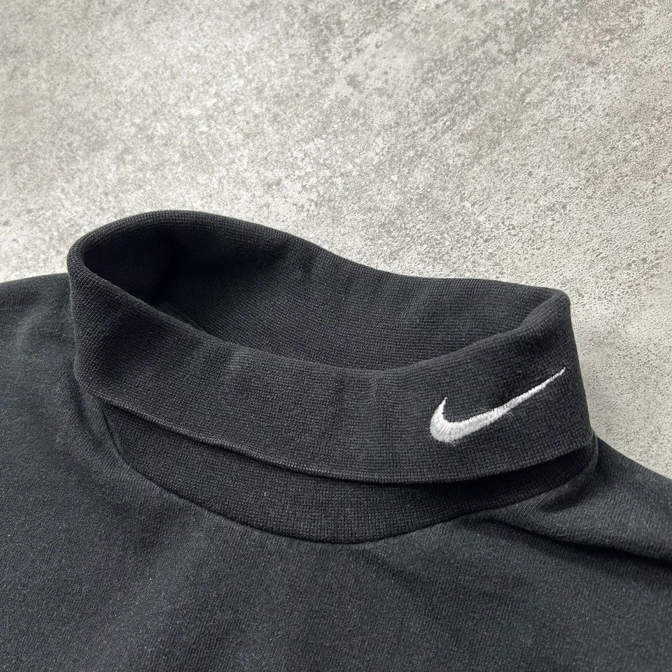 Nike × Vintage SWOOSH CREWNECK EMBROIDERED MOCK NECK SHIRT MADE IN USA Size US L / EU 52-54 / 3 - 2 Thumbnail