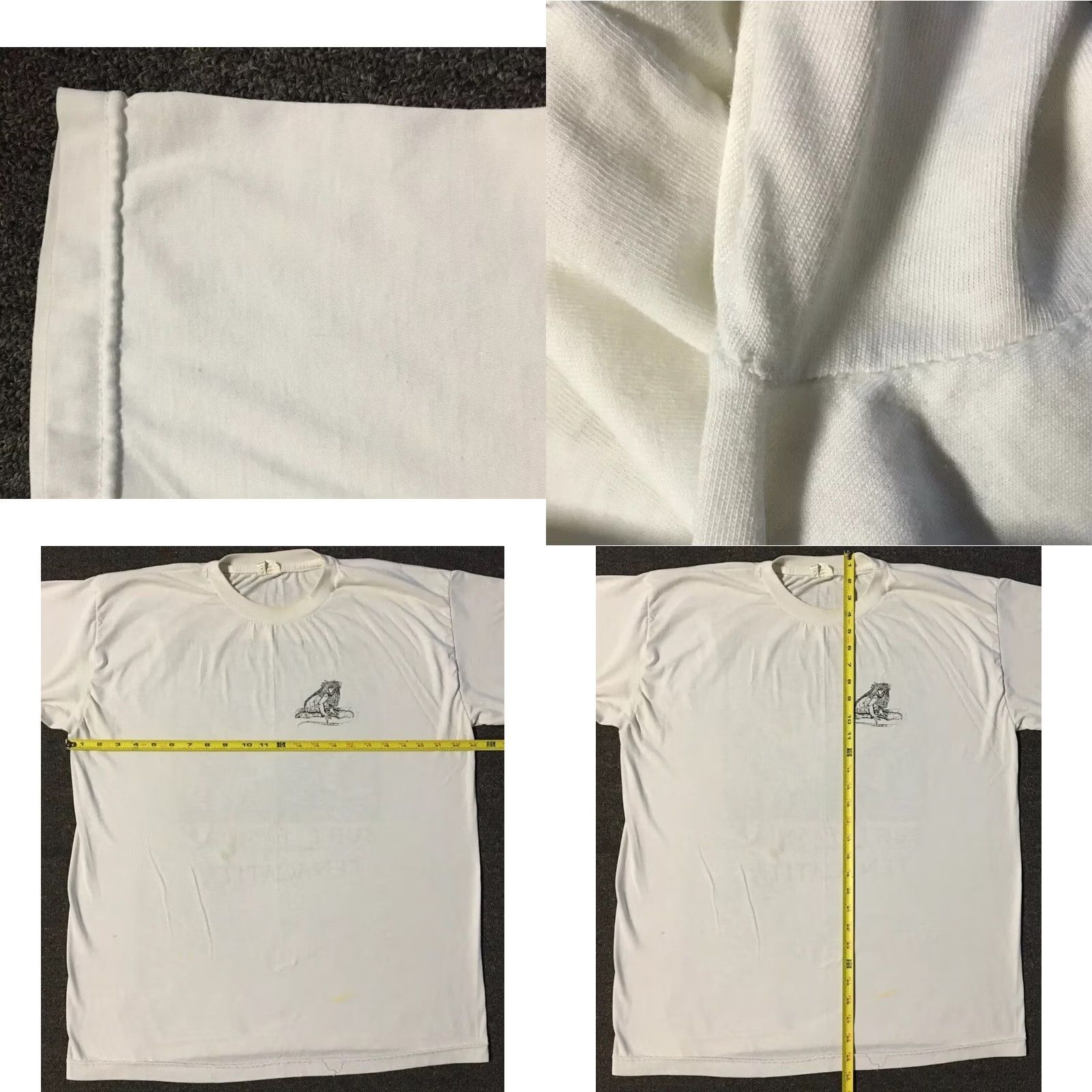 Quiksilver VINTAGE Gecko Surf Shirt XL White 90s Gotcha Ocean Pacific Beach Grunge 80s 90s Mens T-Shirt Size US XL / EU 56 / 4 - 10 Thumbnail