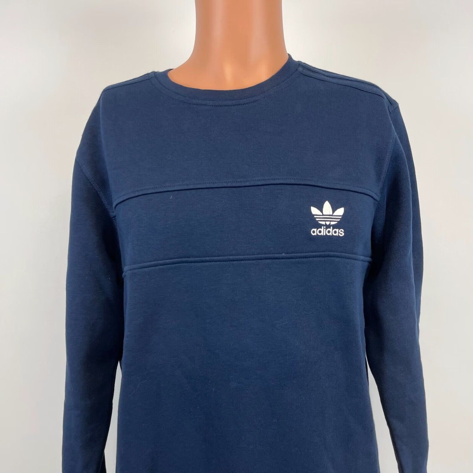 Adidas originals sweatshirt with embroidered small logo in navy sale