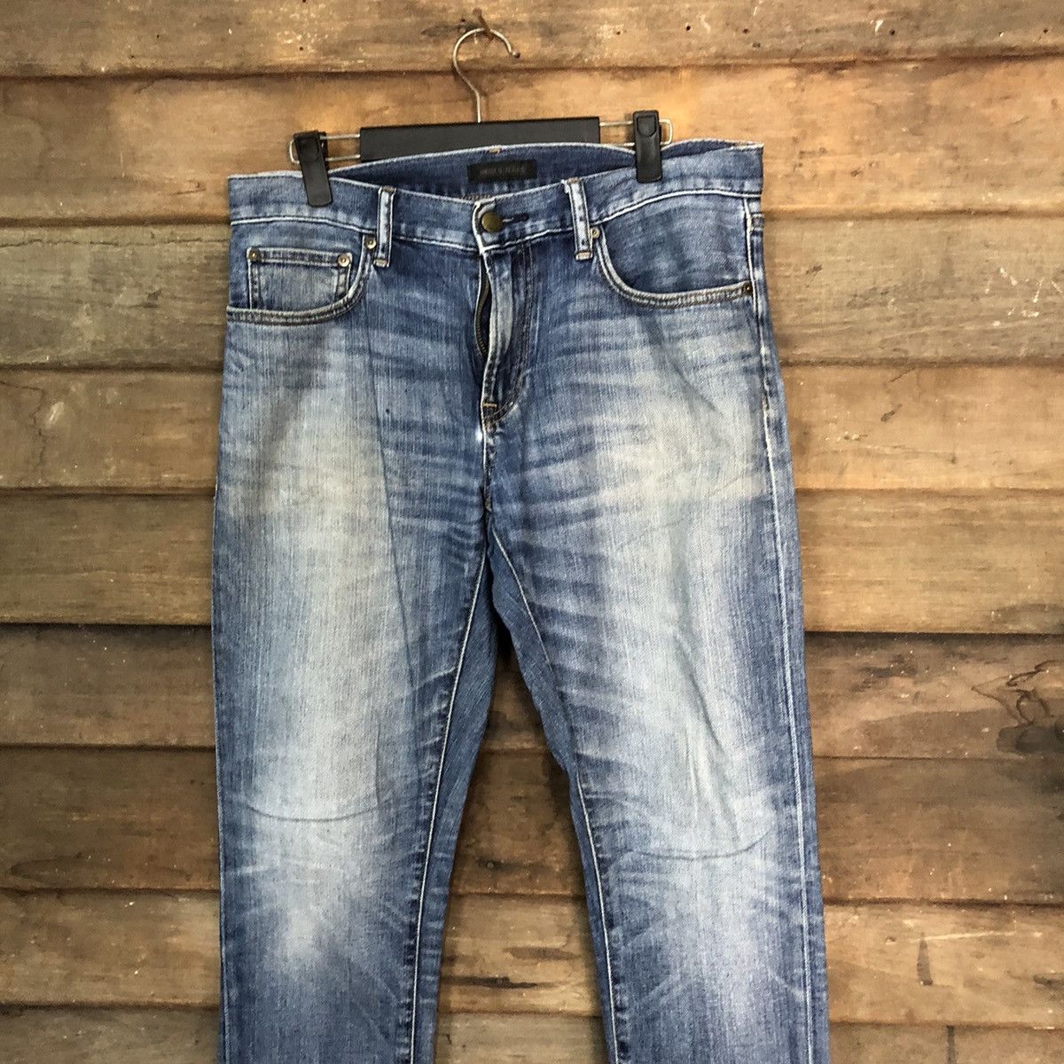 Faded Glory Uniqlo faded japan Jeans Blue Denim Pants #7310 Size US 32 / EU 48 - 2 Thumbnail