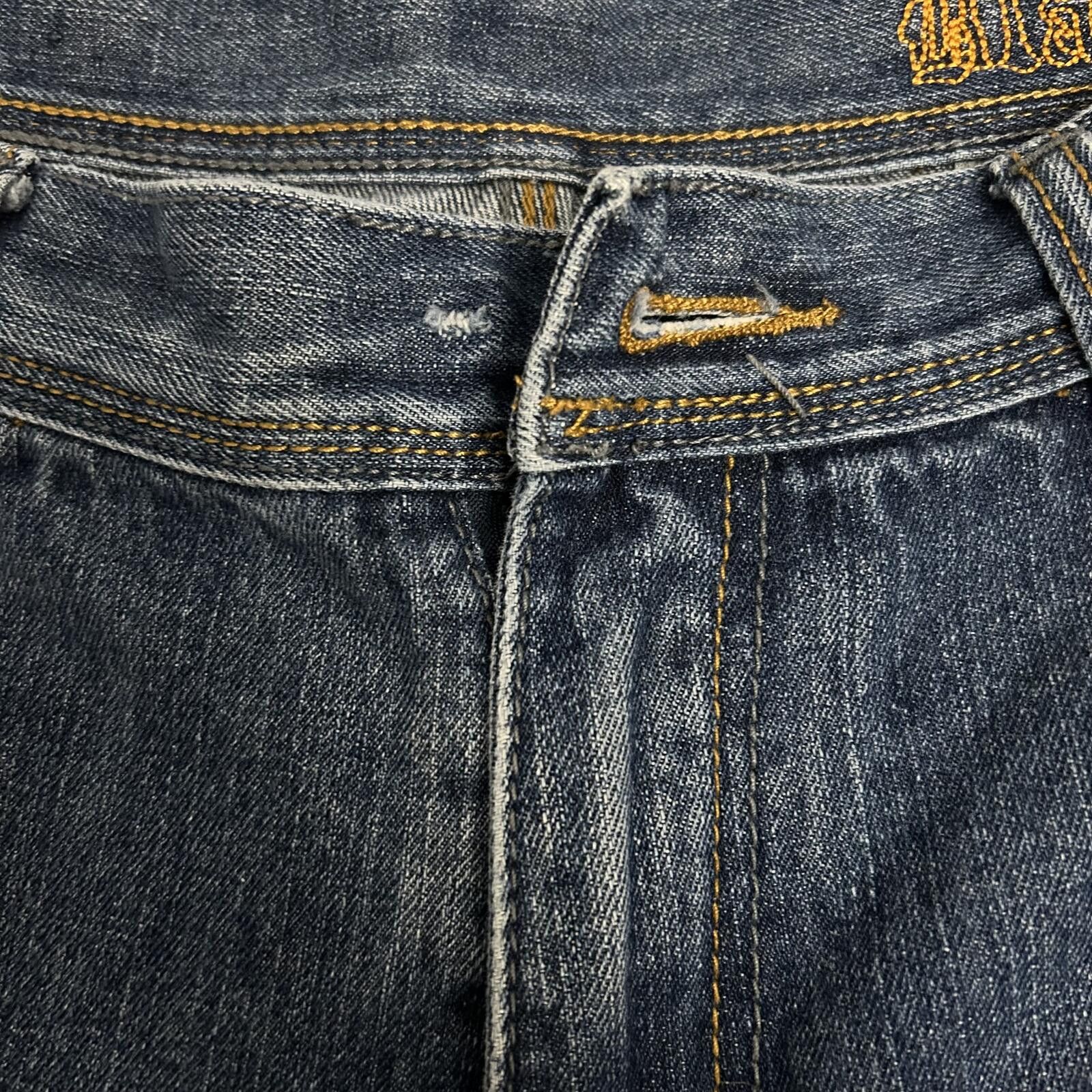 Black Label Blac Label men’s 38x30 Jeans w/ Embroidered Skull NO BUTTON Size US 38 / EU 54 - 9 Thumbnail