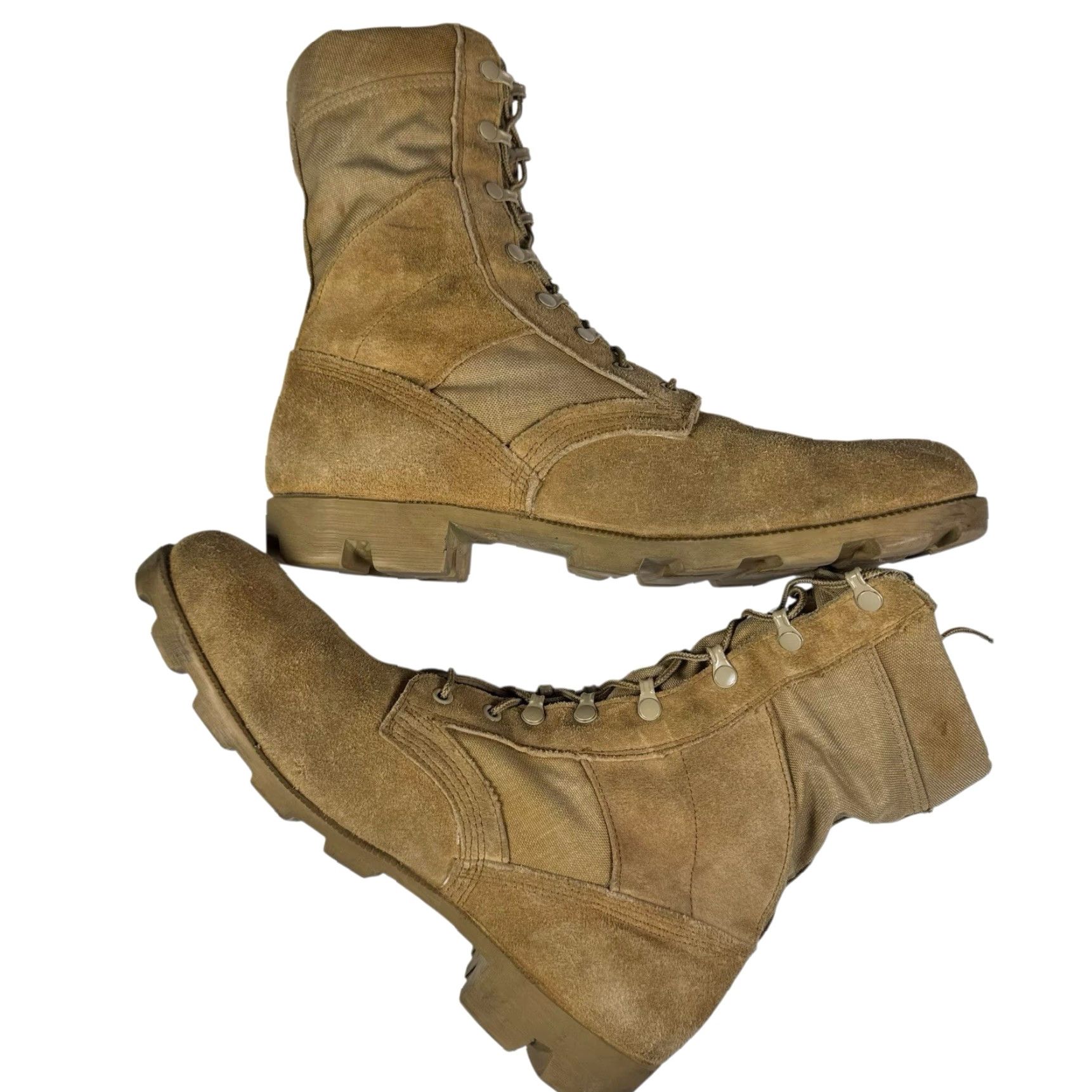 Vintage VINTAGE Ro-Search Combat Boots Mens 13R Jungle Tan Suede Canvas Military 90s Mens Boots Size US 13 / EU 46 - 6 Thumbnail