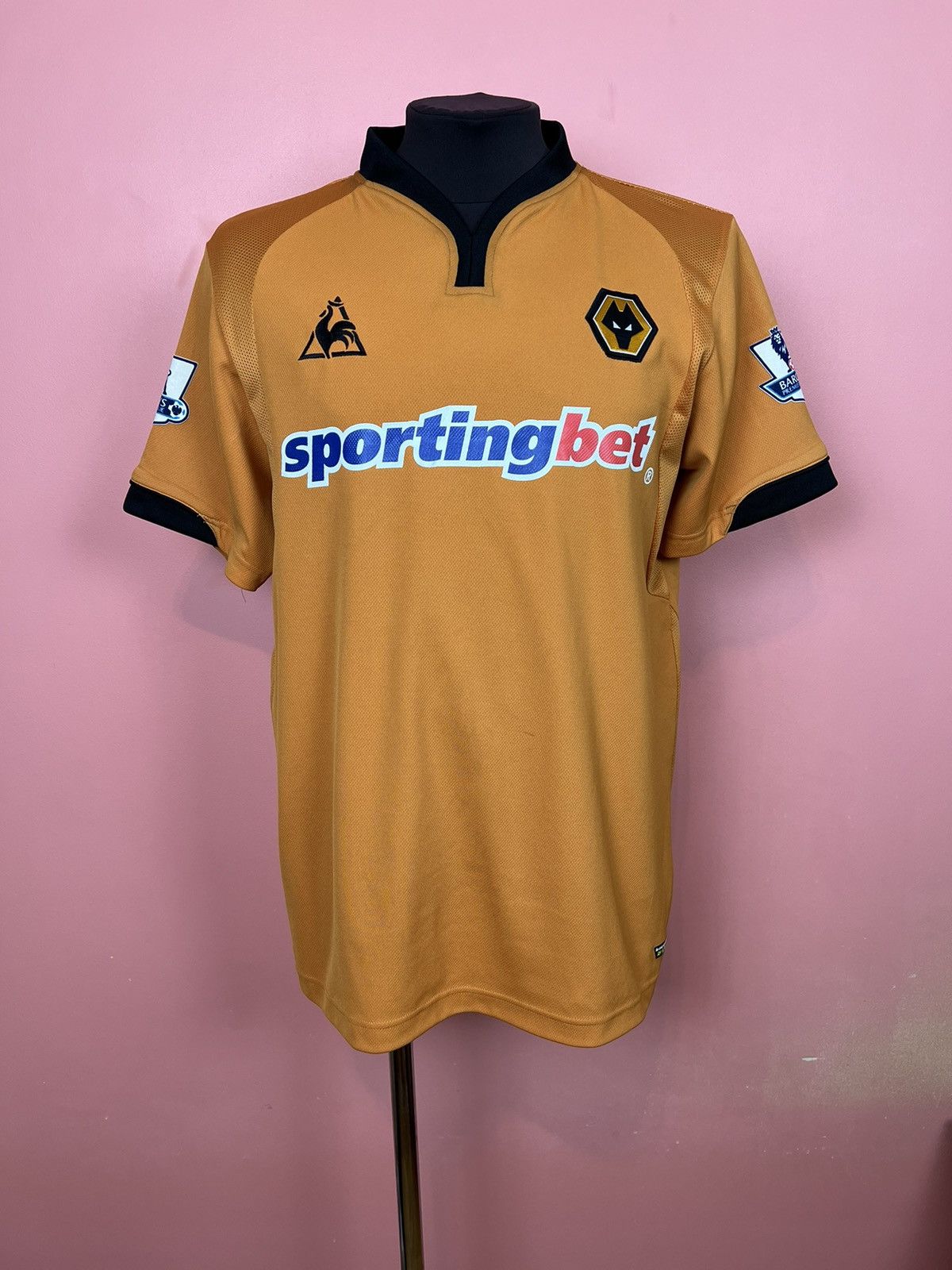 Le Coq Sportif Le coq sportif wolverhampton soccer jersey football barclays Size US L / EU 52-54 / 3 - 1 Thumbnail