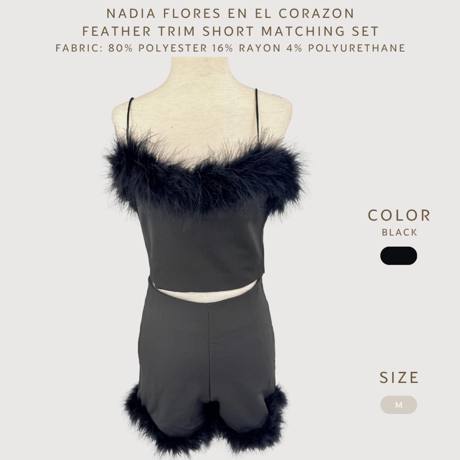 Other Nadia Flores Feather Trim Matching Set M Size M / US 6-8 / IT 42-44 - 2 Thumbnail