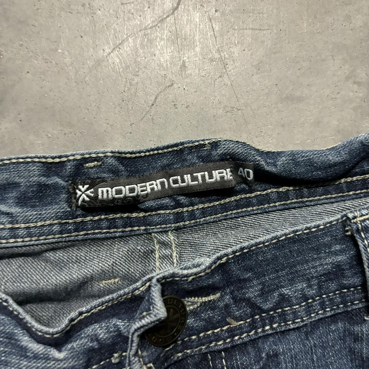 Japanese Brand × Vintage Crazy Vintage Y2K/2000s Baggy Grunge Dark Wash Skater Denim Jeans! Size US 40 / EU 56 - 8 Thumbnail