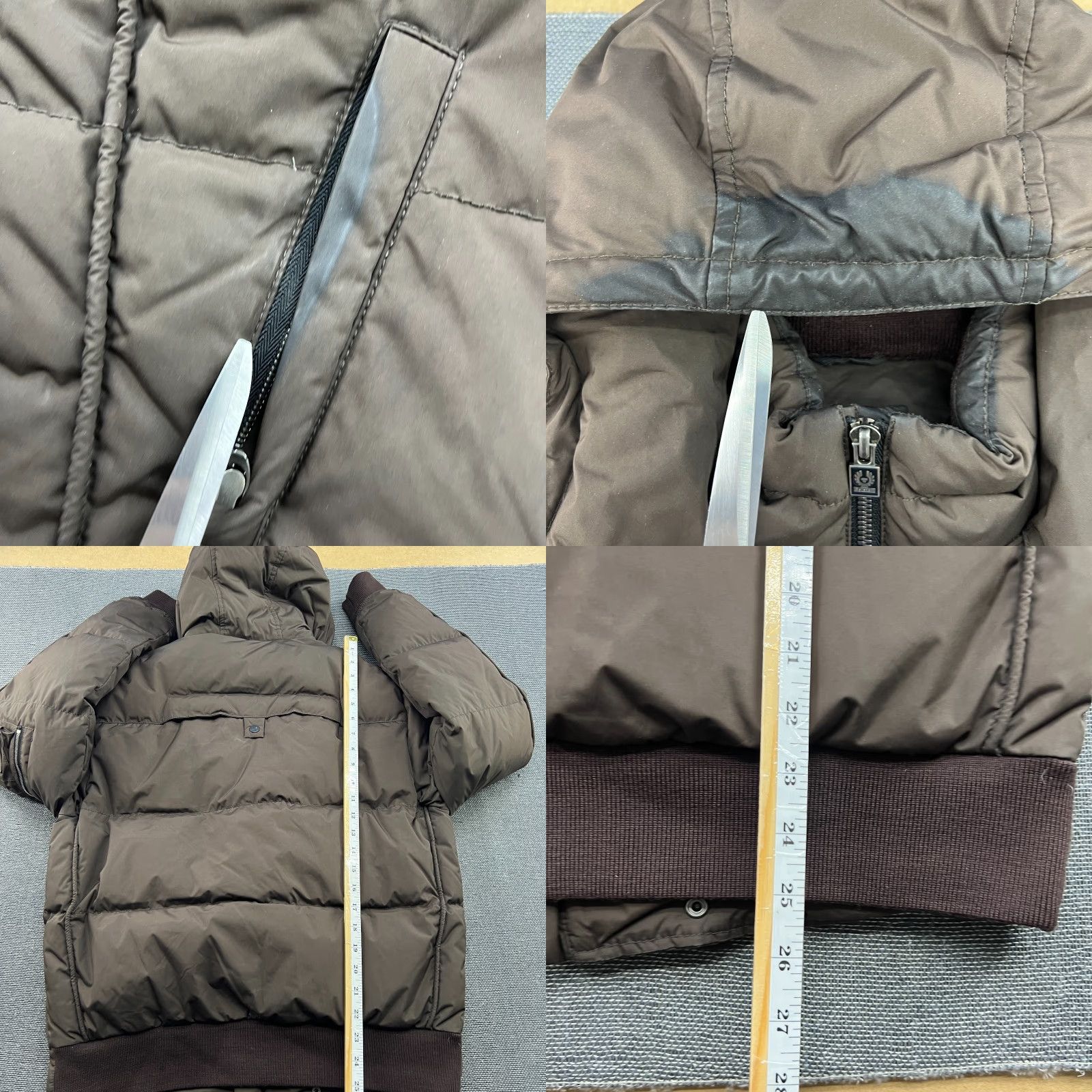 Belstaff BELSTAFF Mens Goose Down Bomber Puffer Jacket Brown Hooded Quilted M Regular Size Shirt? Size US M / EU 48-50 / 2 - 8 Thumbnail