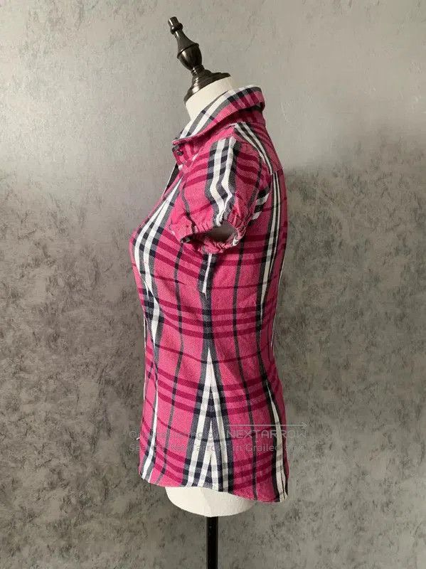 Burberry Burberry Pink Cotton Short-Sleeve Shirt. Size S / US 4 / IT 40 - 4 Thumbnail