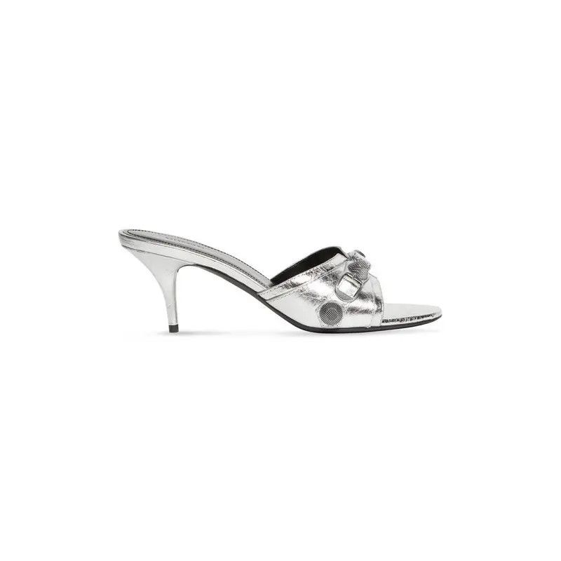Balenciaga o1srvl11e0426 Cagole 70mm Sandals in Silver Size US 11 / IT 41 - 1 Thumbnail