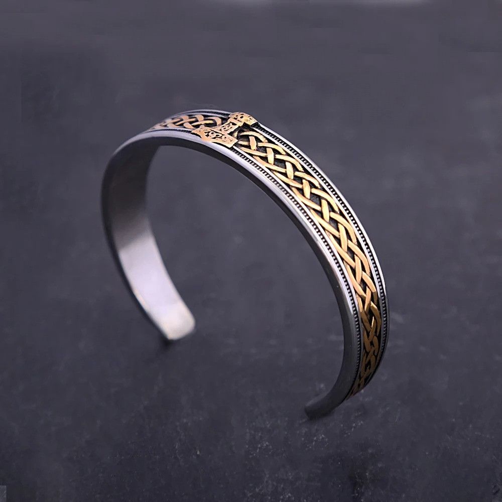 Vintage Nordic Viking Thor's Hammer Bracelet Size ONE SIZE - 4 Thumbnail