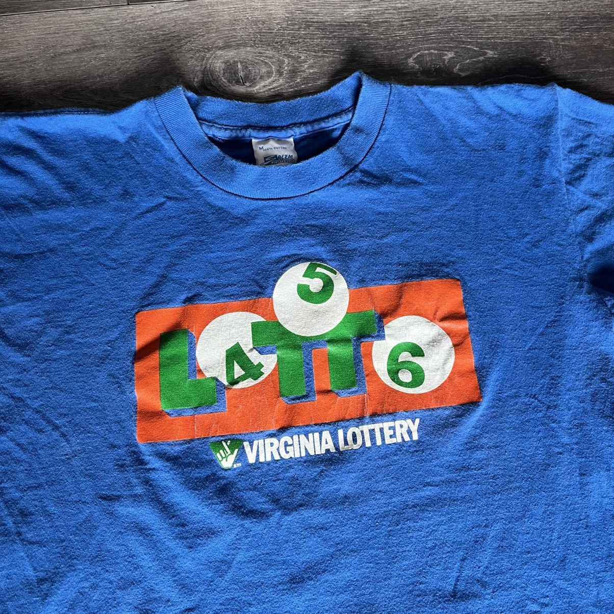 Vintage Vintage 90s Lotto Virginia Lottery Salem Sportswear T Shirt Size US M / EU 48-50 / 2 - 2 Thumbnail
