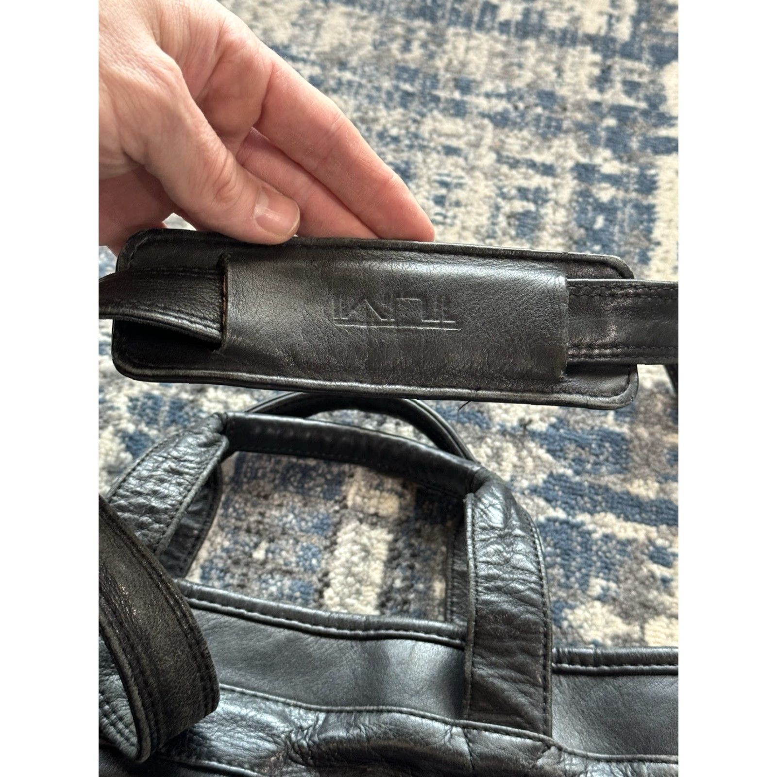 Tumi VINTAGE Tumi Alpha Briefcase Black Napa Leather 17x13x4 Men Large 90s Designer Patina Attaché Bag Size ONE SIZE - 5 Thumbnail