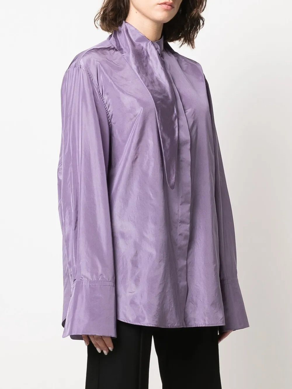 Valentino o1y0326 Solid Color Shirt in Mauve Size L / US 10 / IT 46 - 2 Thumbnail