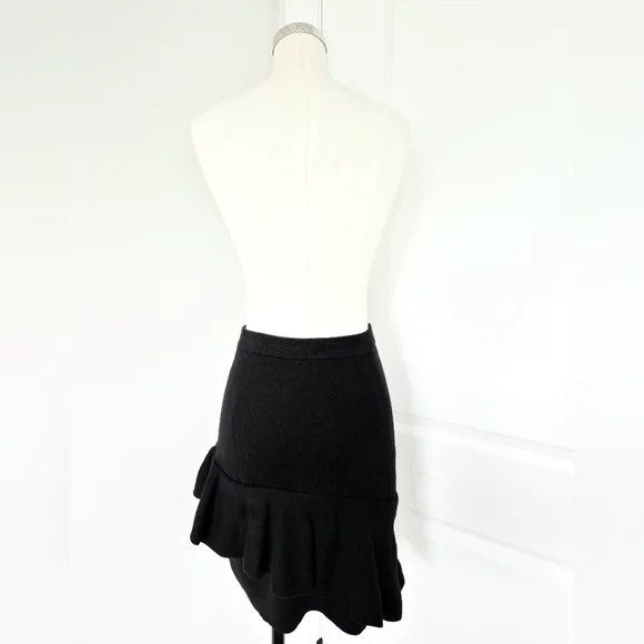 Sandro Cotton Ruffle Knit Skirt Fall Party Gift Spring Summer Size 26" / US 2 / IT 38 - 5 Thumbnail