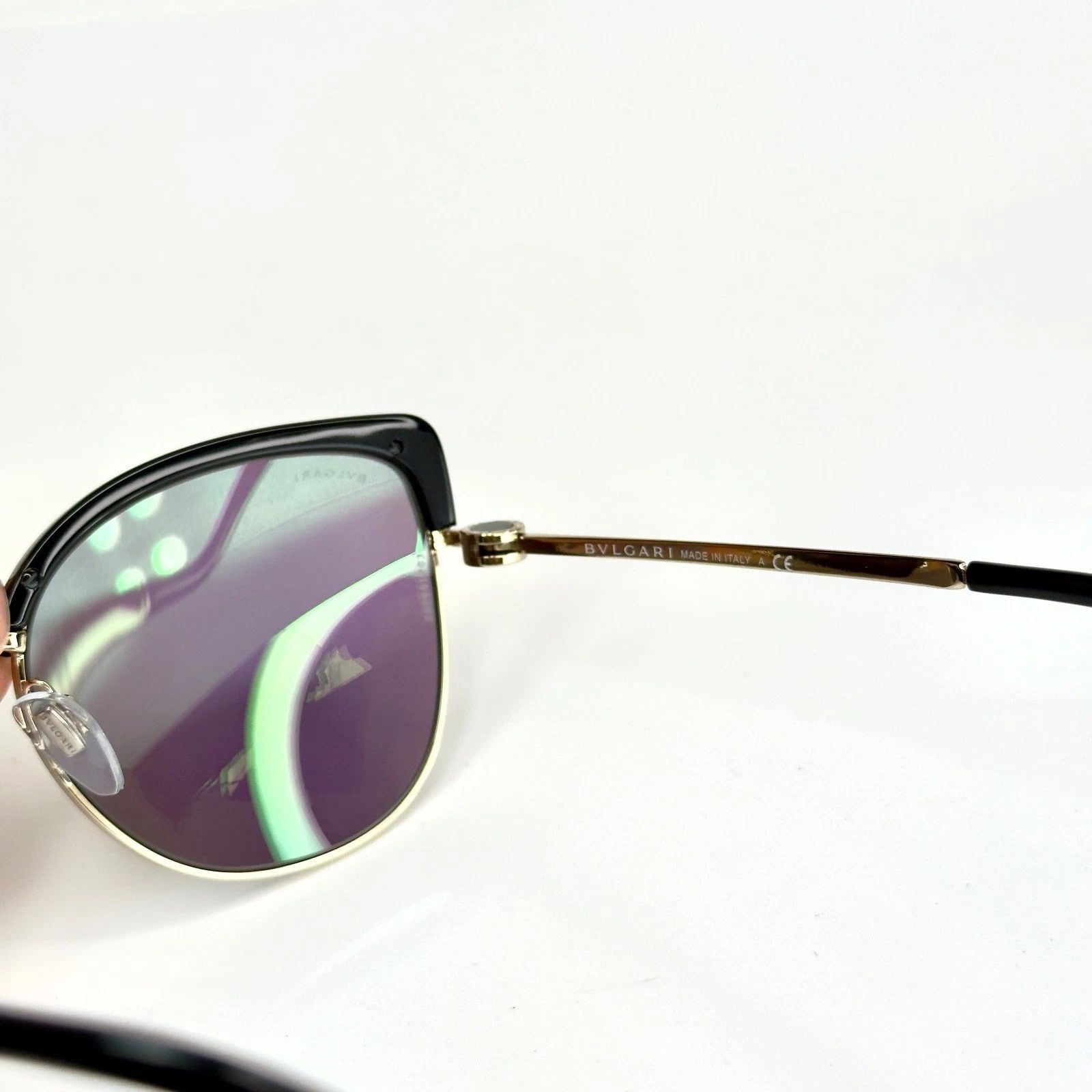 Bvlgari BULGARI BV6082 COIN Gold Black Green Mirrored Metal 6082 Size ONE SIZE - 7 Thumbnail