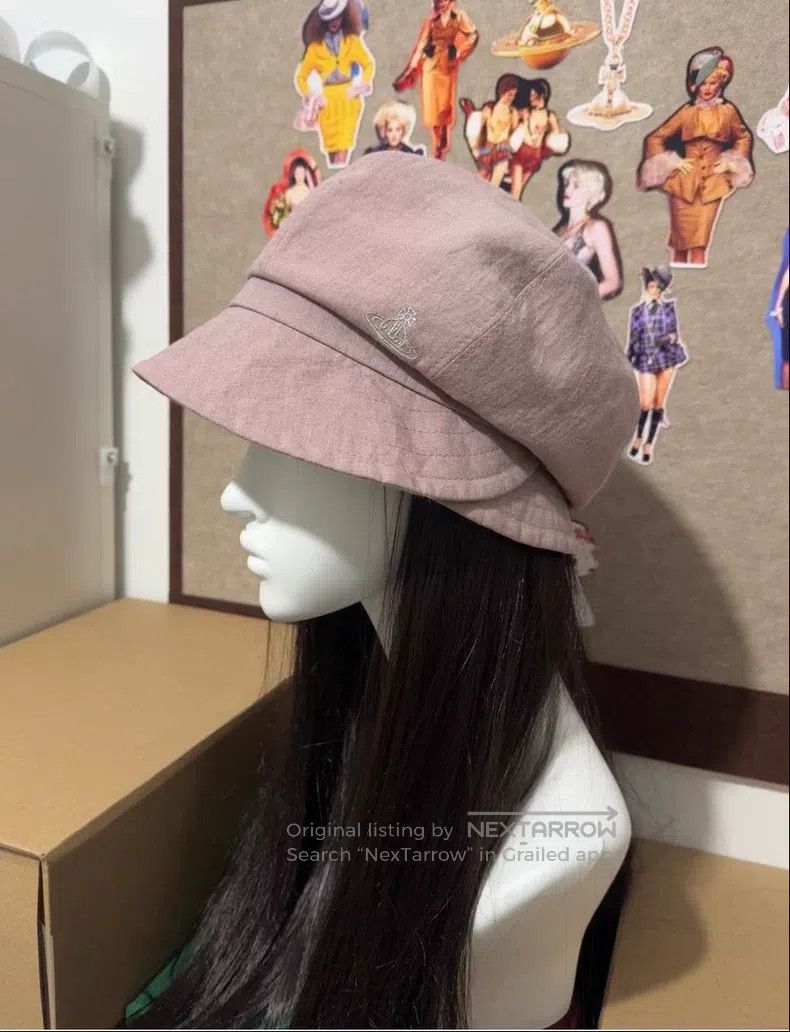 Vivienne Westwood Vivienne Westwood Linen fabric newsboy cap Size ONE SIZE - 1 Thumbnail