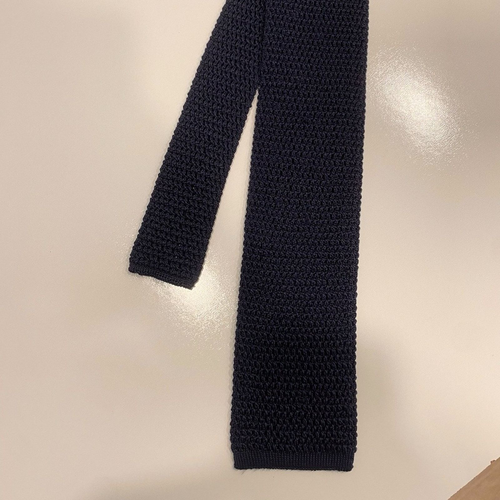 Tom Ford Tom Ford Silk Italian Knitted Square End Tie Size ONE SIZE - 4 Thumbnail