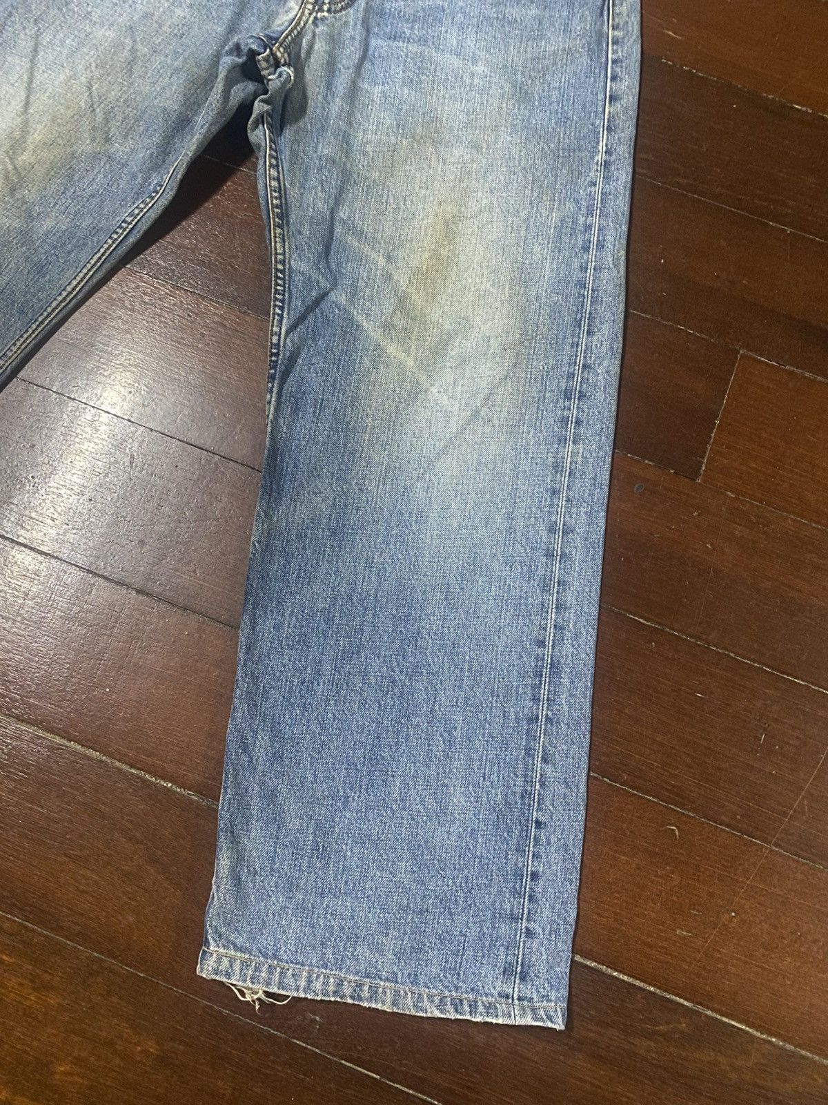 Levi's Vintage y2k Levis 504 Selvedge Distressed baggy wide Denim Size US 32 / EU 48 - 4 Thumbnail