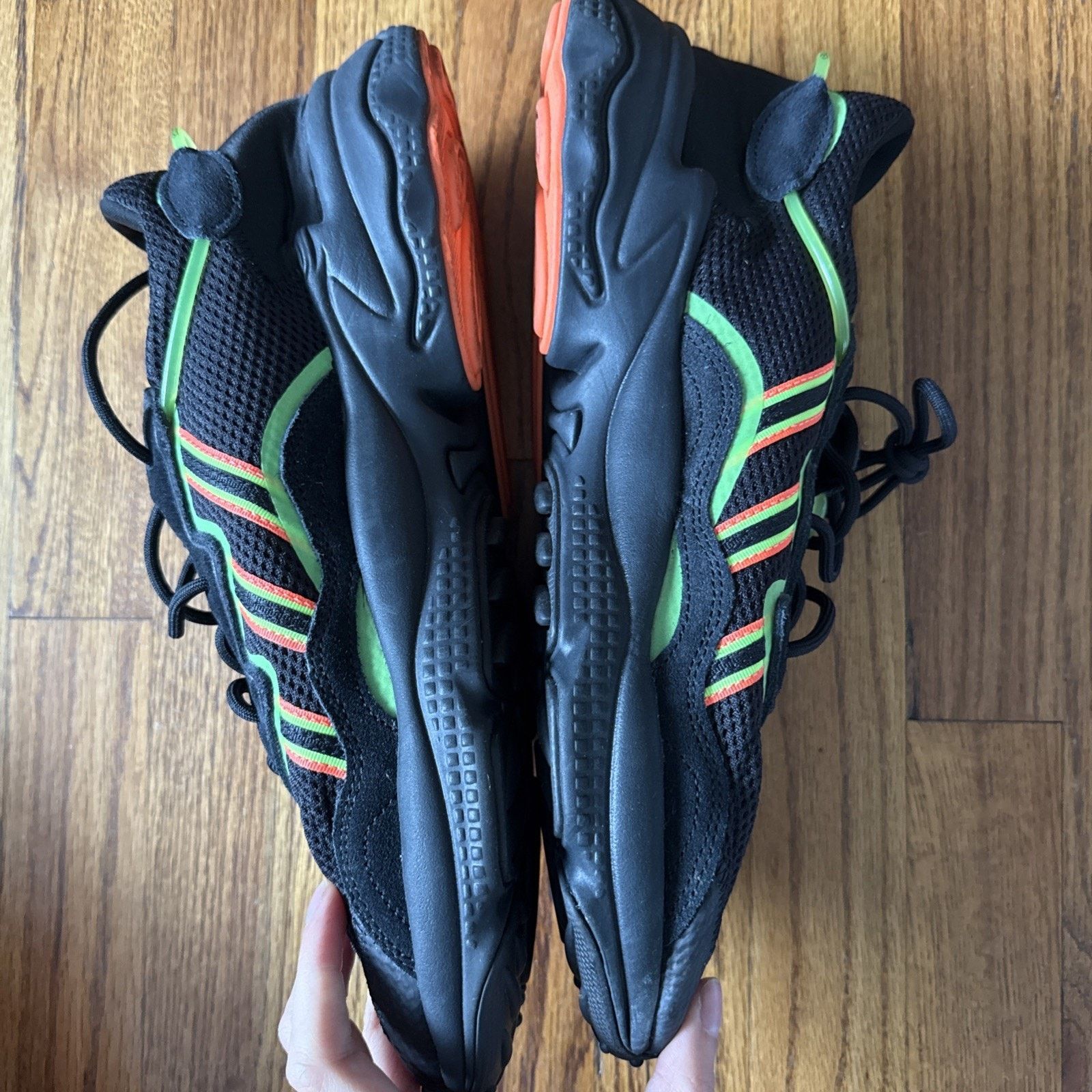 Adidas Size 12 Adidas Ozweego Black Orange Green-EE5696 Size US 12 / EU 45 - 8 Thumbnail
