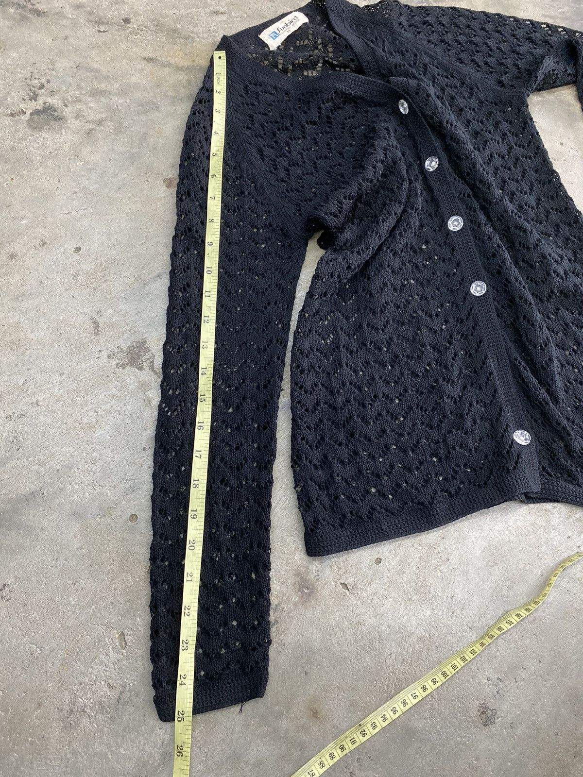 Beauty Beast × Le Grande Bleu (L.G.B.) Y2K 2000s nagasakiya japan open knit fishnet cardigan Size S / US 4 / IT 40 - 16 Thumbnail