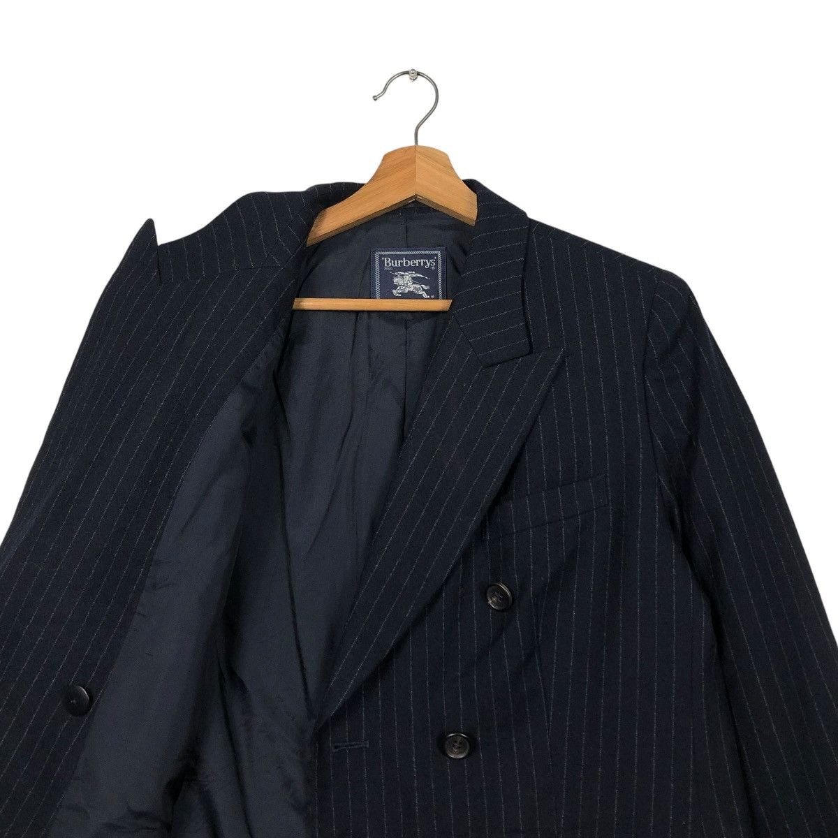 Burberry 🔥VINTAGE BURBERRYS COATS STRIPED DESIGN DOUBLE BREAST Size US M / EU 48-50 / 2 - 14 Thumbnail