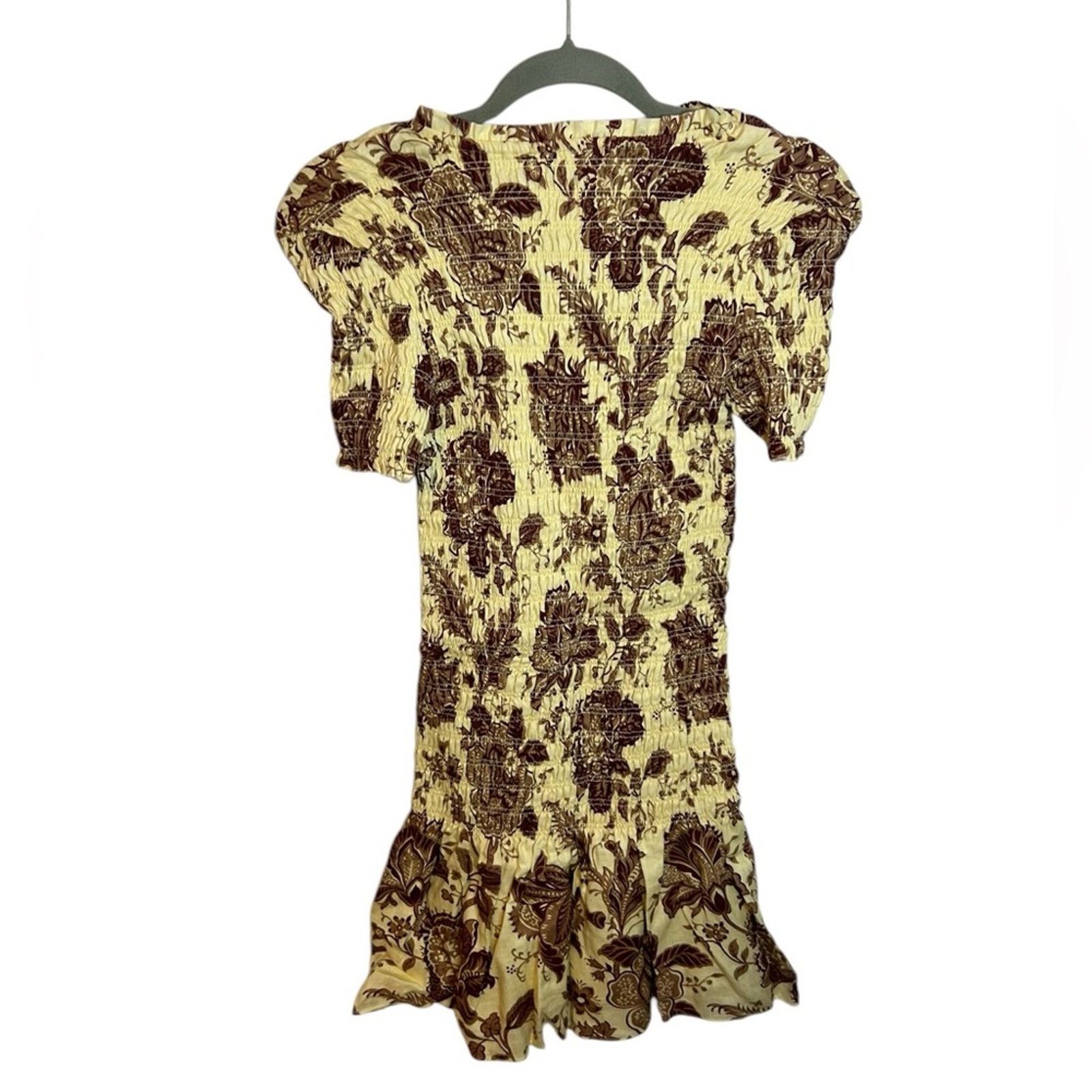 Other Nwt SIR The Label Rei Short Sleeve Floral Smocked Mini Dress Size XS / US 0-2 / IT 36-38 - 2 Thumbnail
